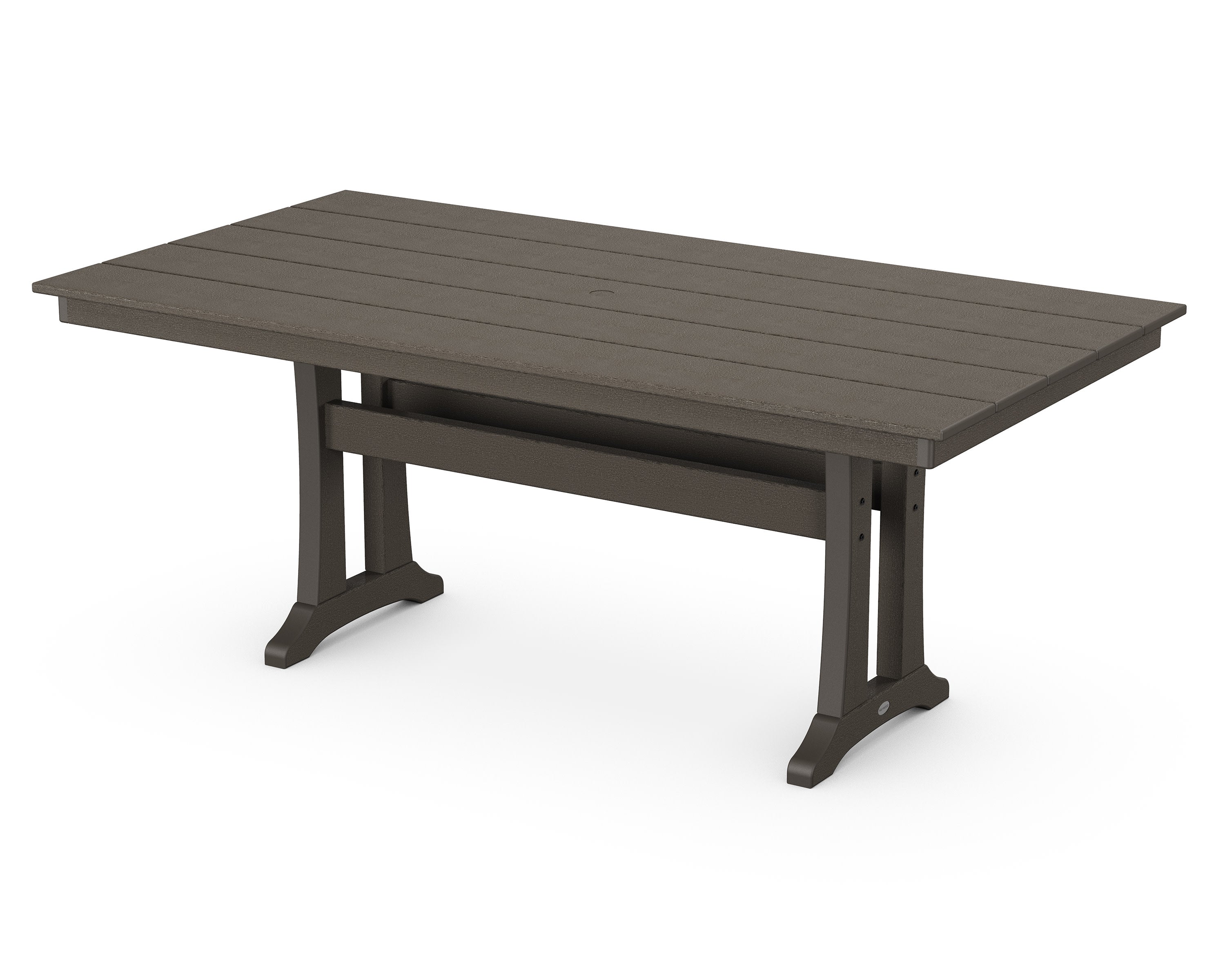 Farmhouse Trestle 37" x 72" Dining Table in Vintage Coffee