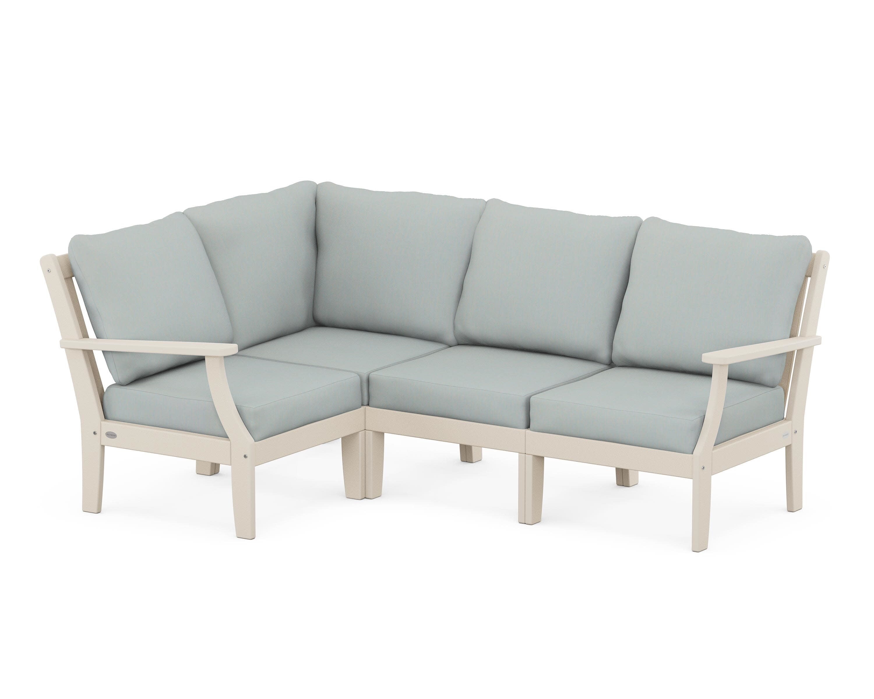 Braxton Modular 4-Piece Deep Seating Set in Sand / Spa