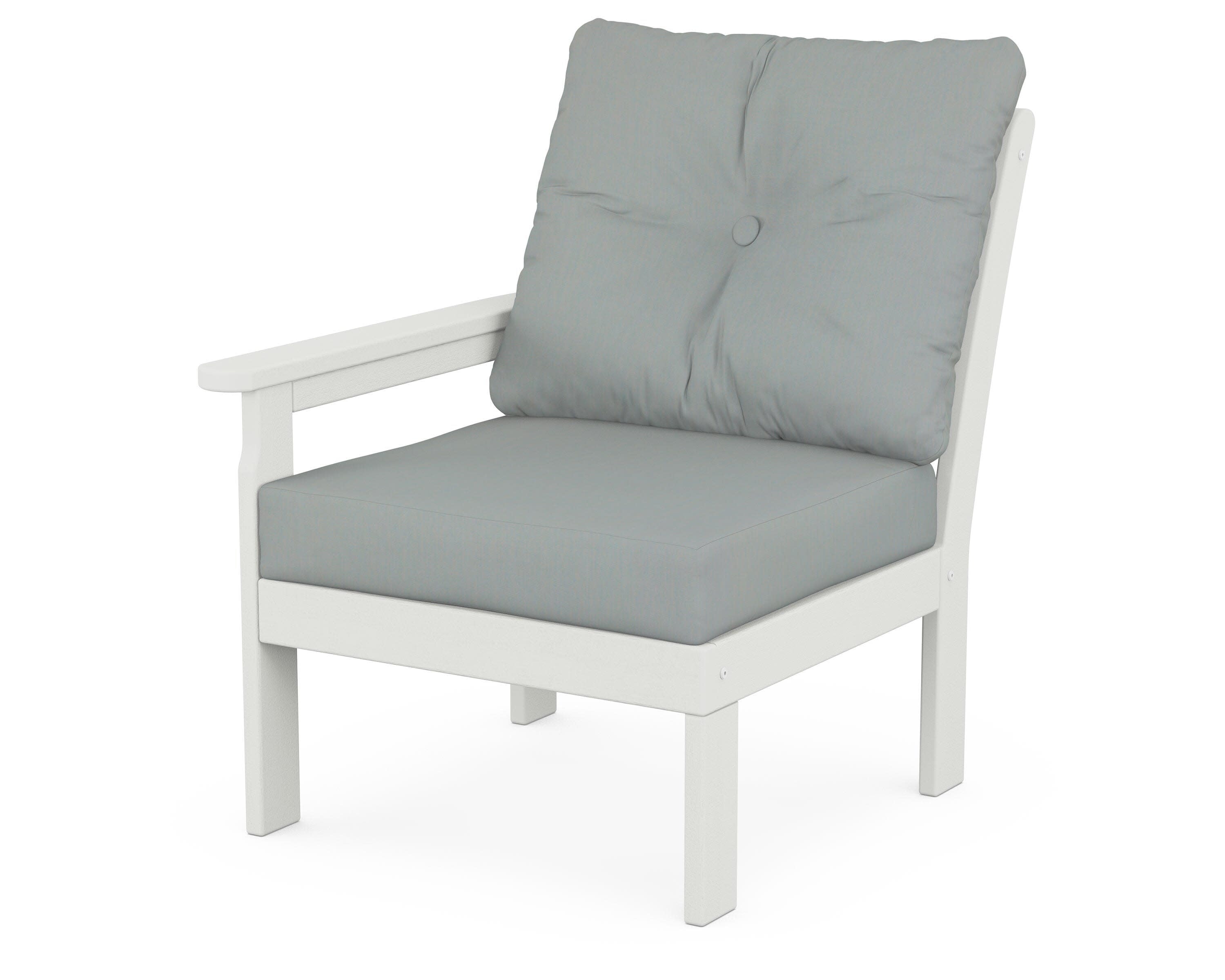 Vineyard Modular Left Arm Chair in Vintage White / Spa