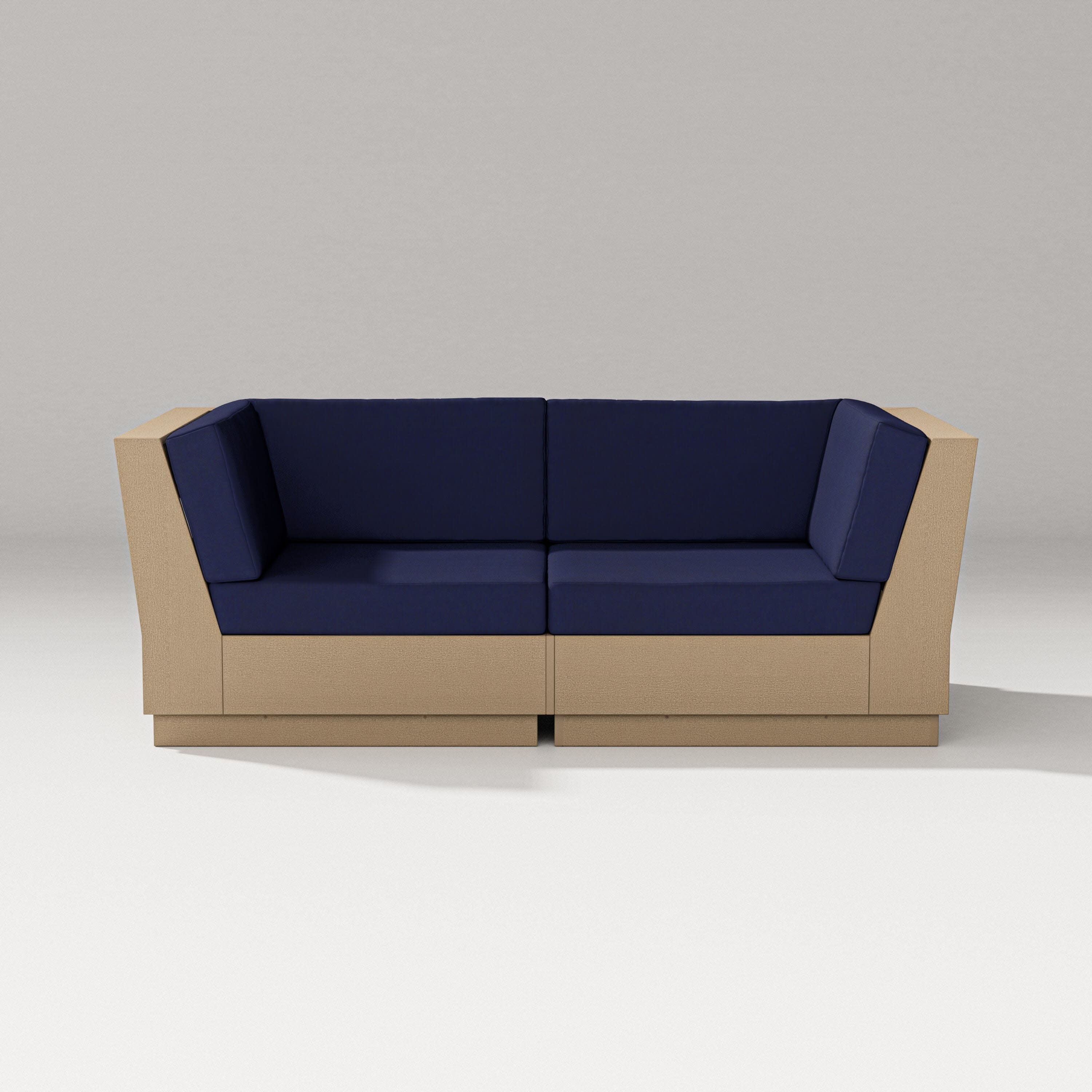 Elevate Loveseat Sectional in Vintage Sahara / Navy