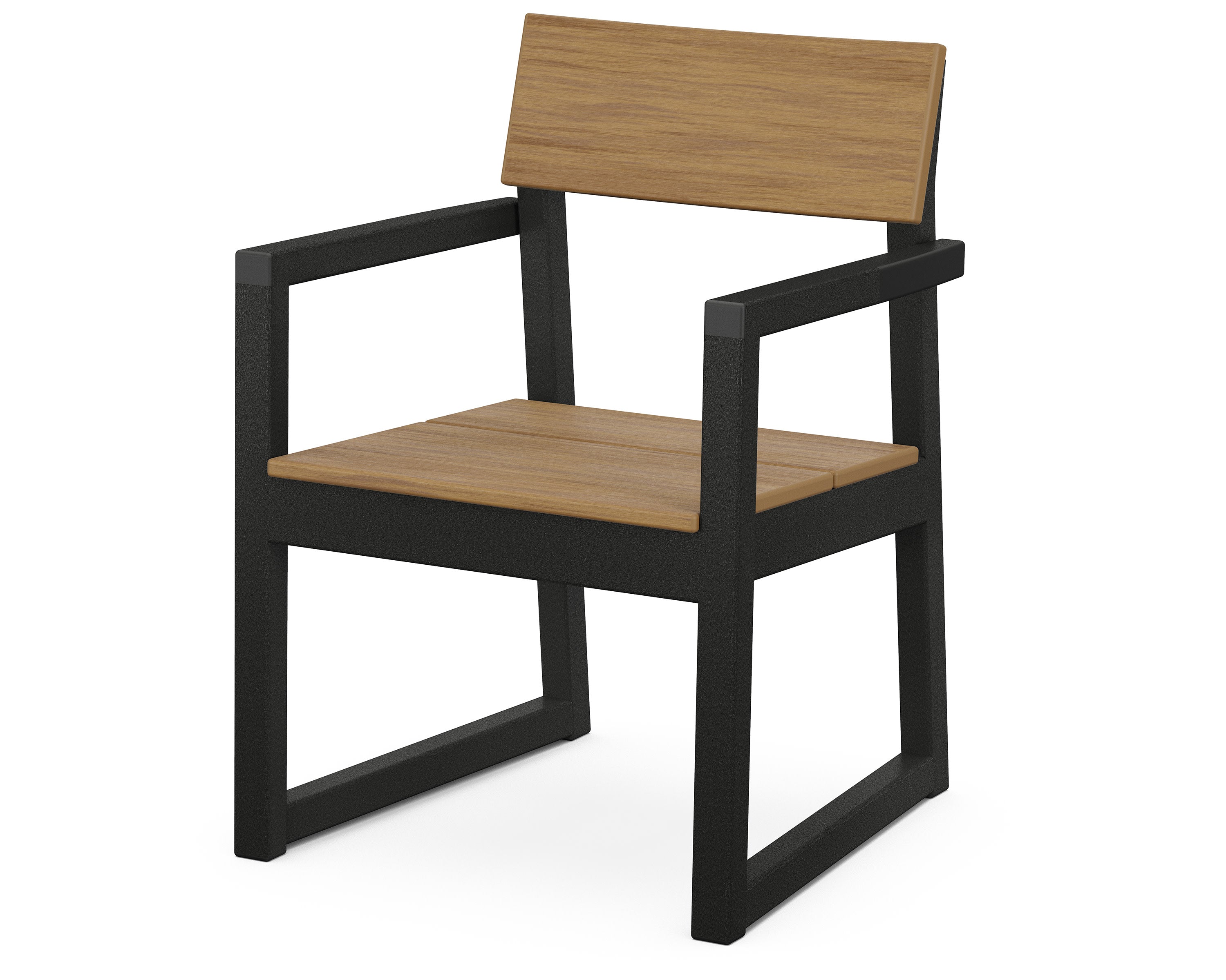 EDGE Dining Arm Chair in Black / Natural