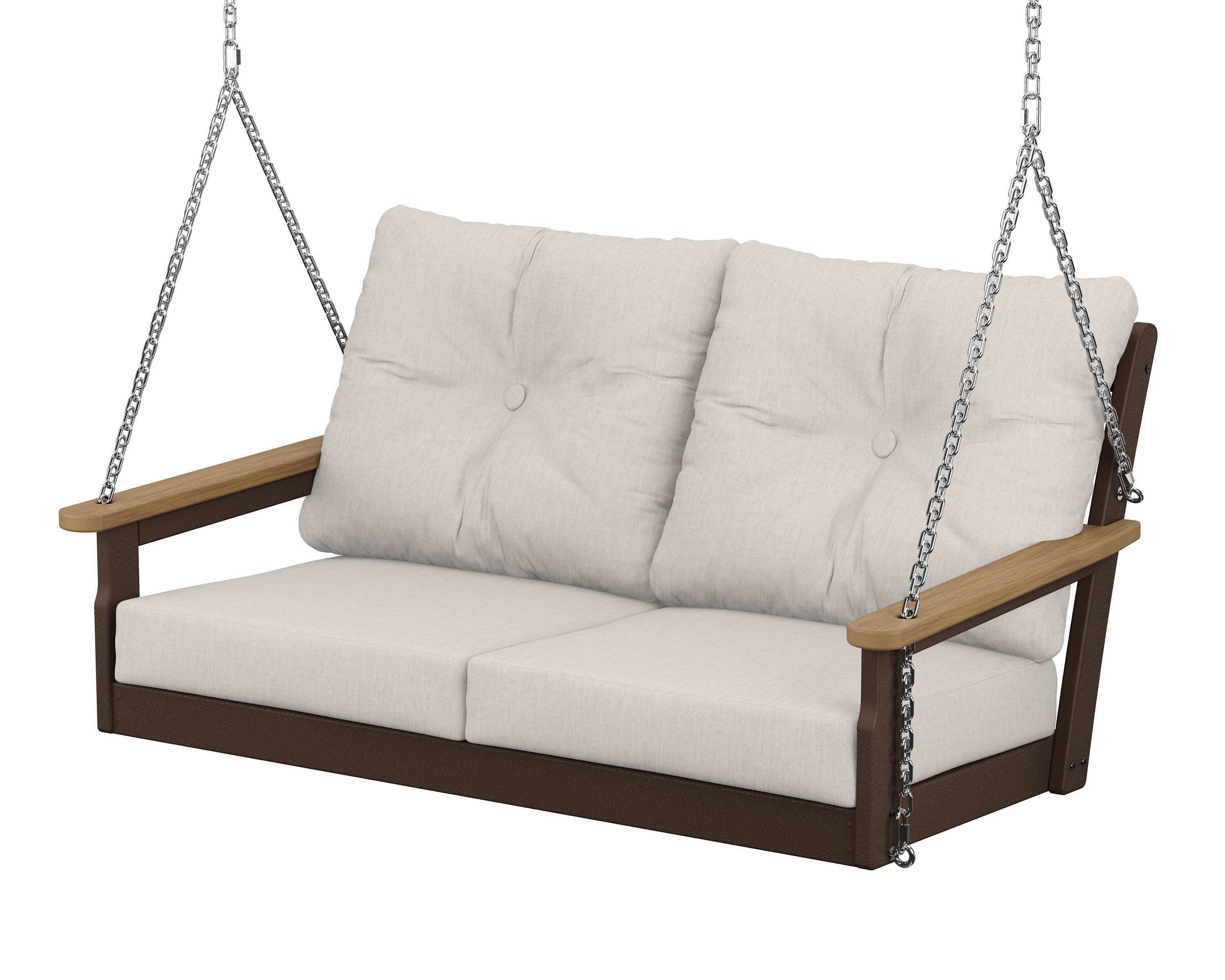 Vineyard Deep Seating Swing in Mahogany / Natural / Cast Ash
