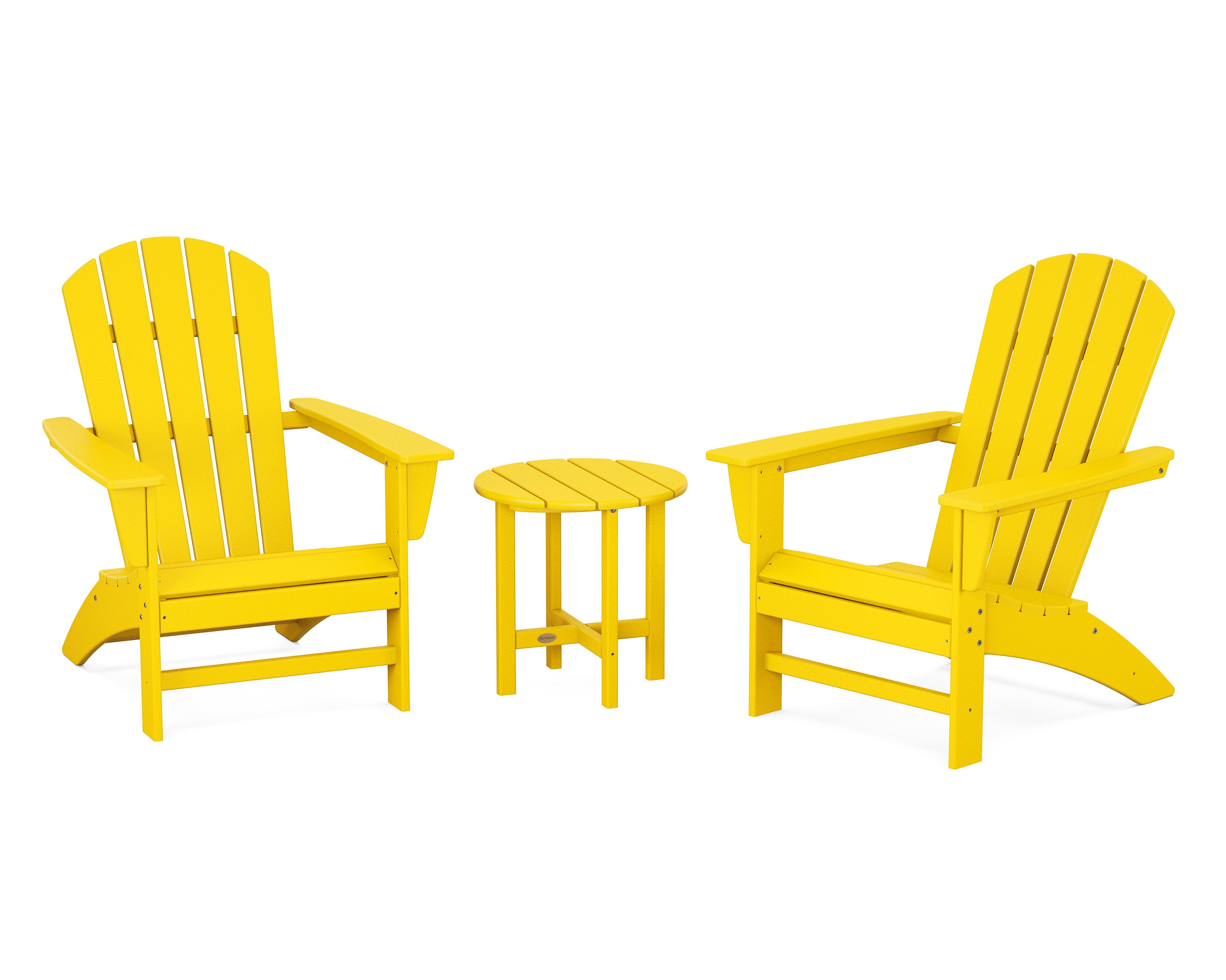 Nautical 3-Piece Adirondack Set in Lemon