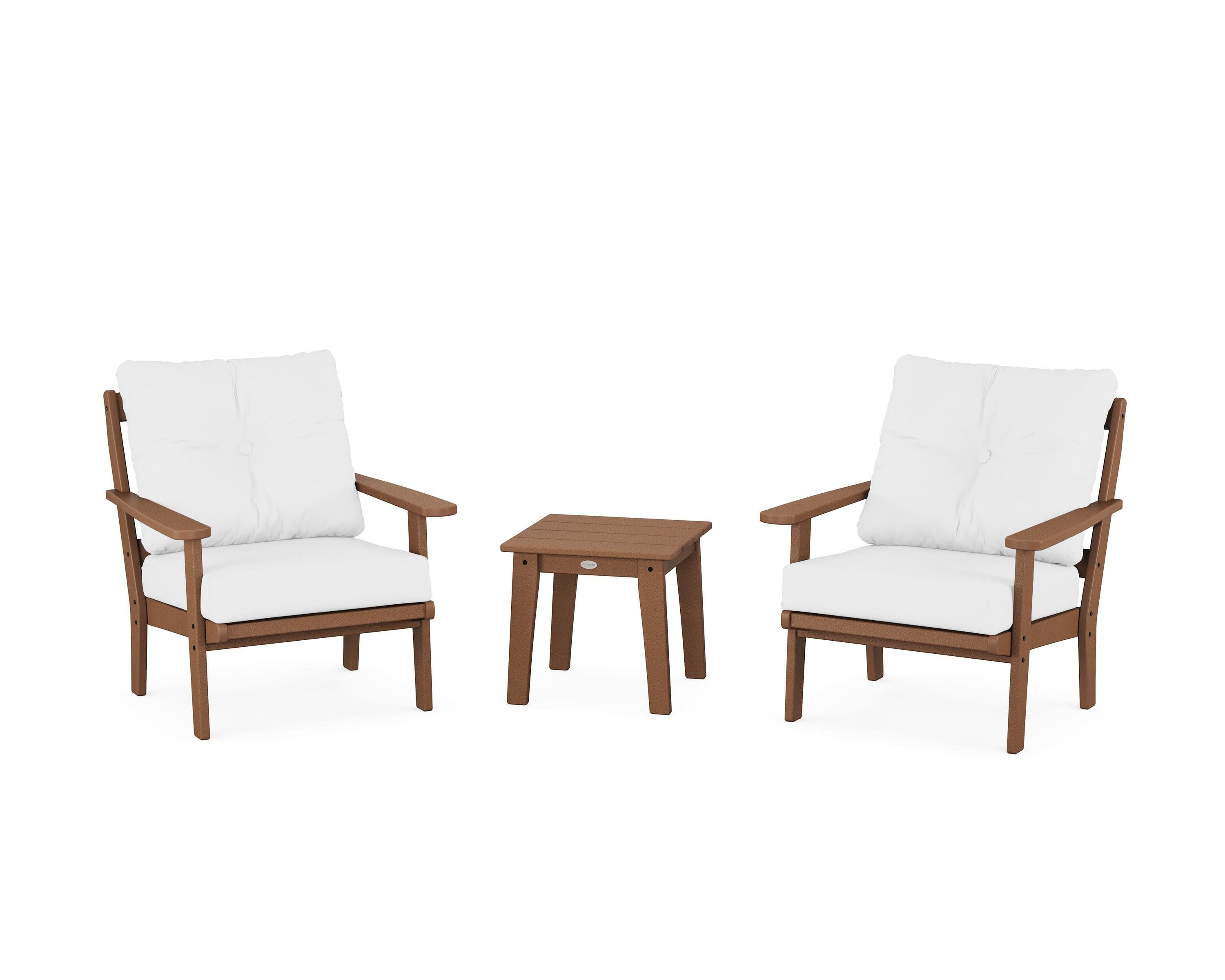 Mission 3-Piece Deep Seating Set in Teak / Natural