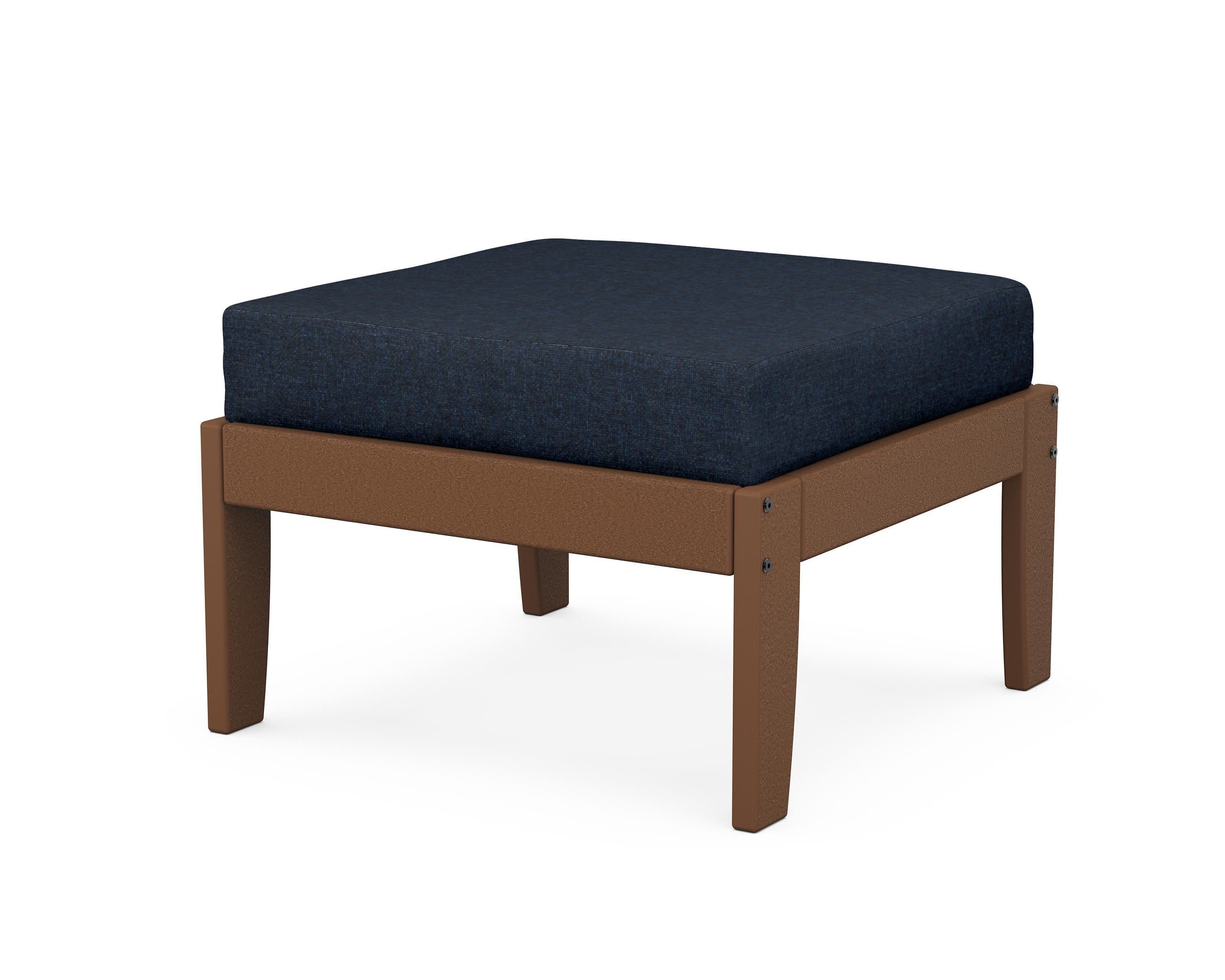 Modular Ottoman - Classic in Teak / Marine Indigo