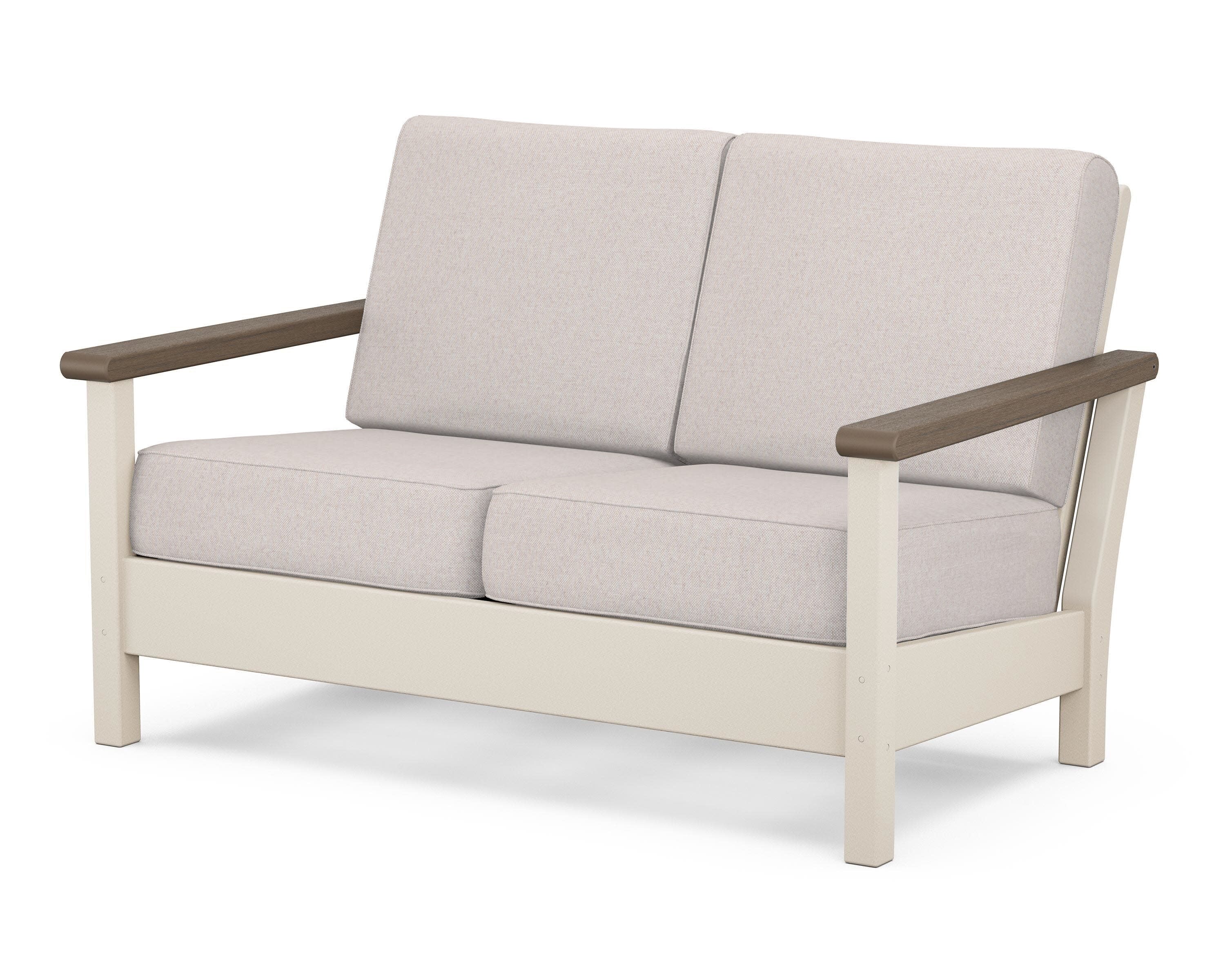Harbour Deep Seating Loveseat in Sand / Kona / Dune Burlap