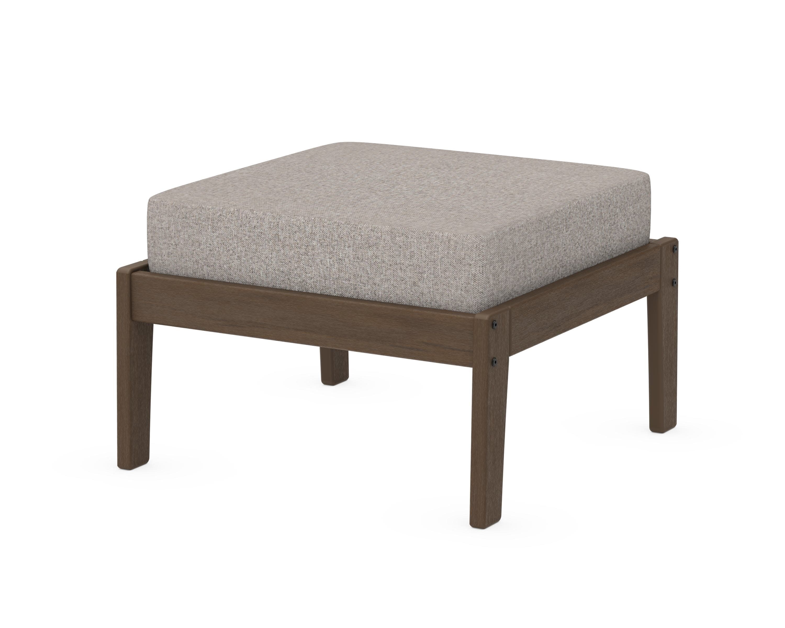 Deep Seating Ottoman in Kona / Weathered Tweed