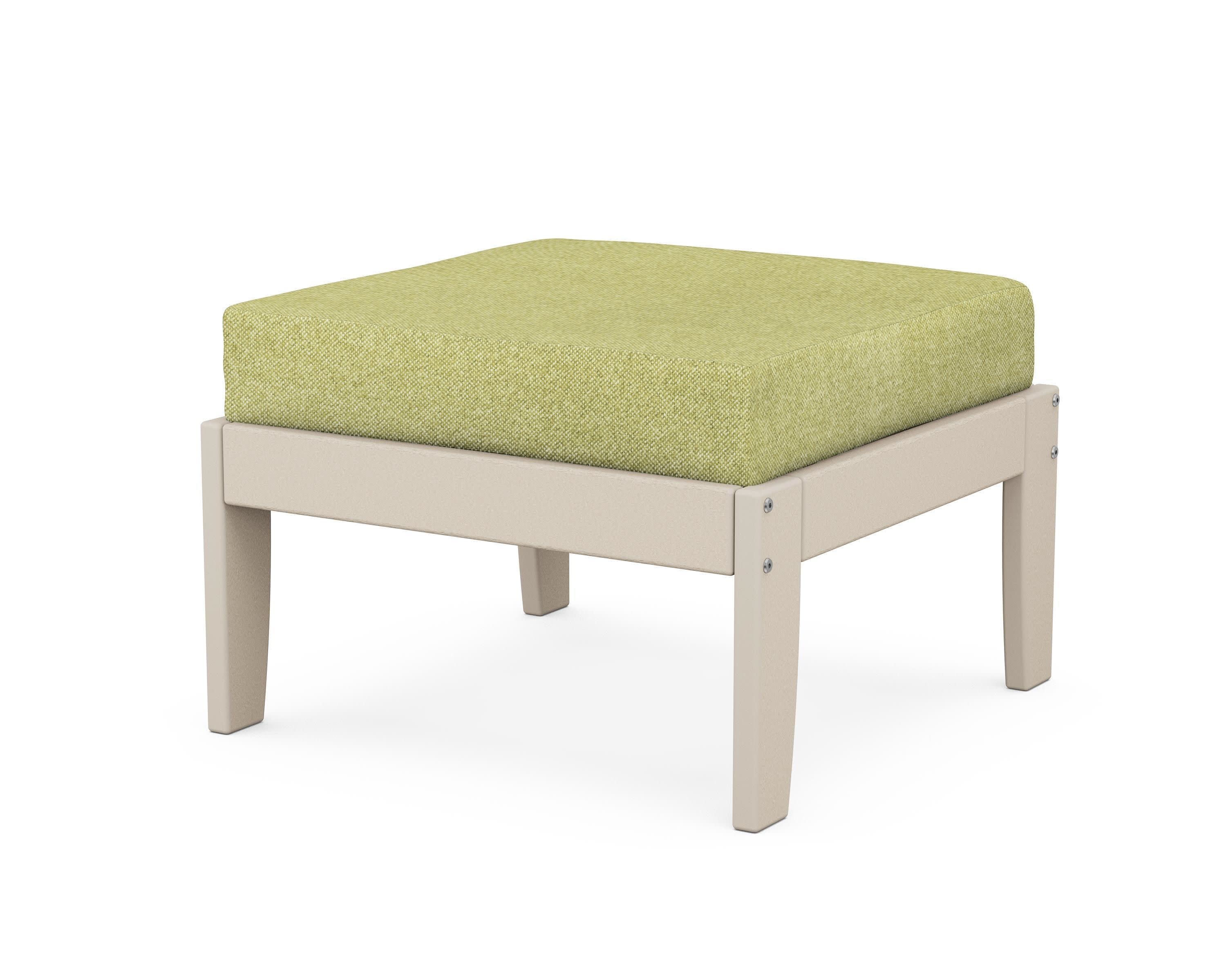 Modular Ottoman - Classic in Sand / Chartreuse Boucle