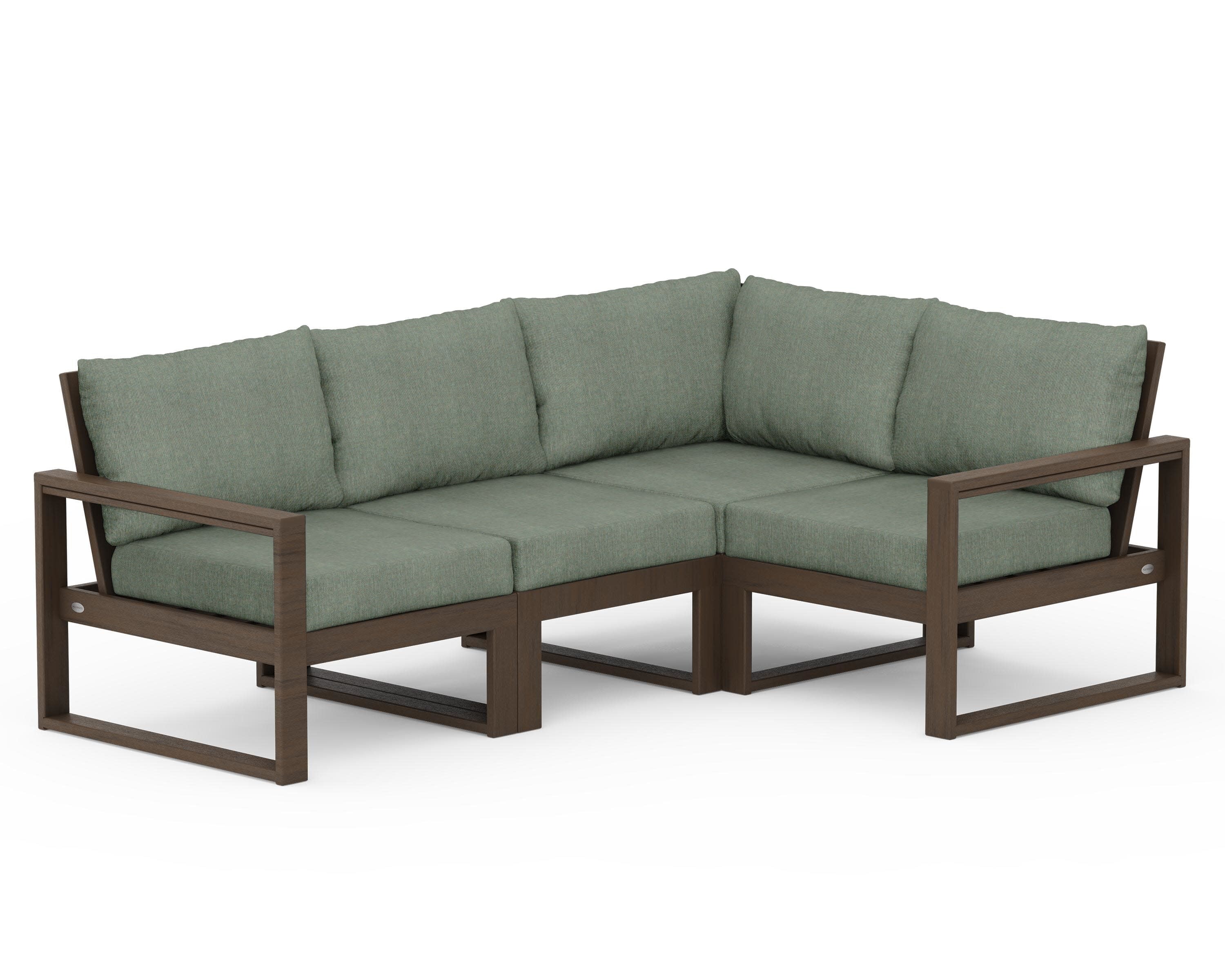 EDGE 4-Piece Modular Deep Seating Set in Kona / Cast Sage