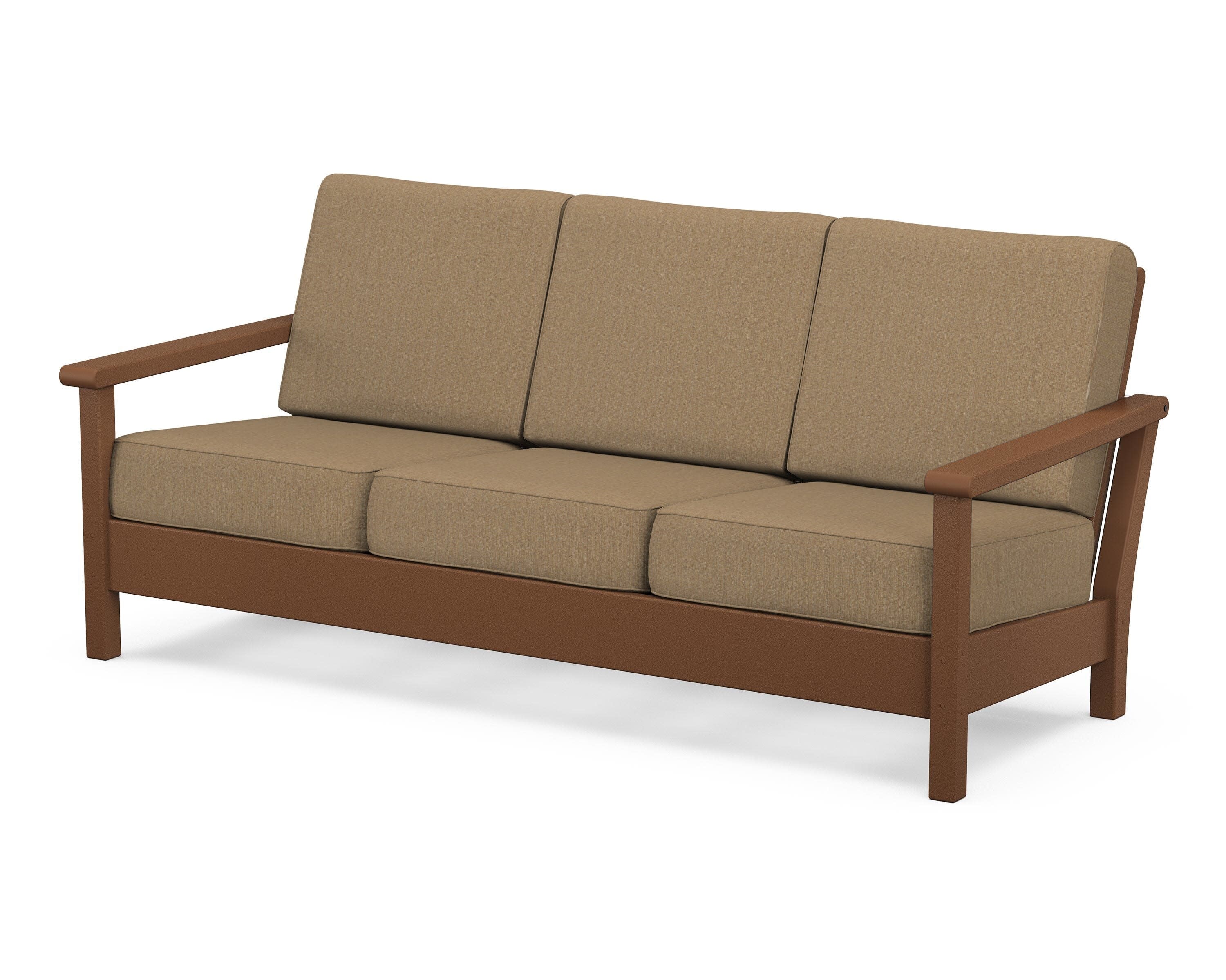 Harbour Deep Seating Sofa in Teak / Sesame