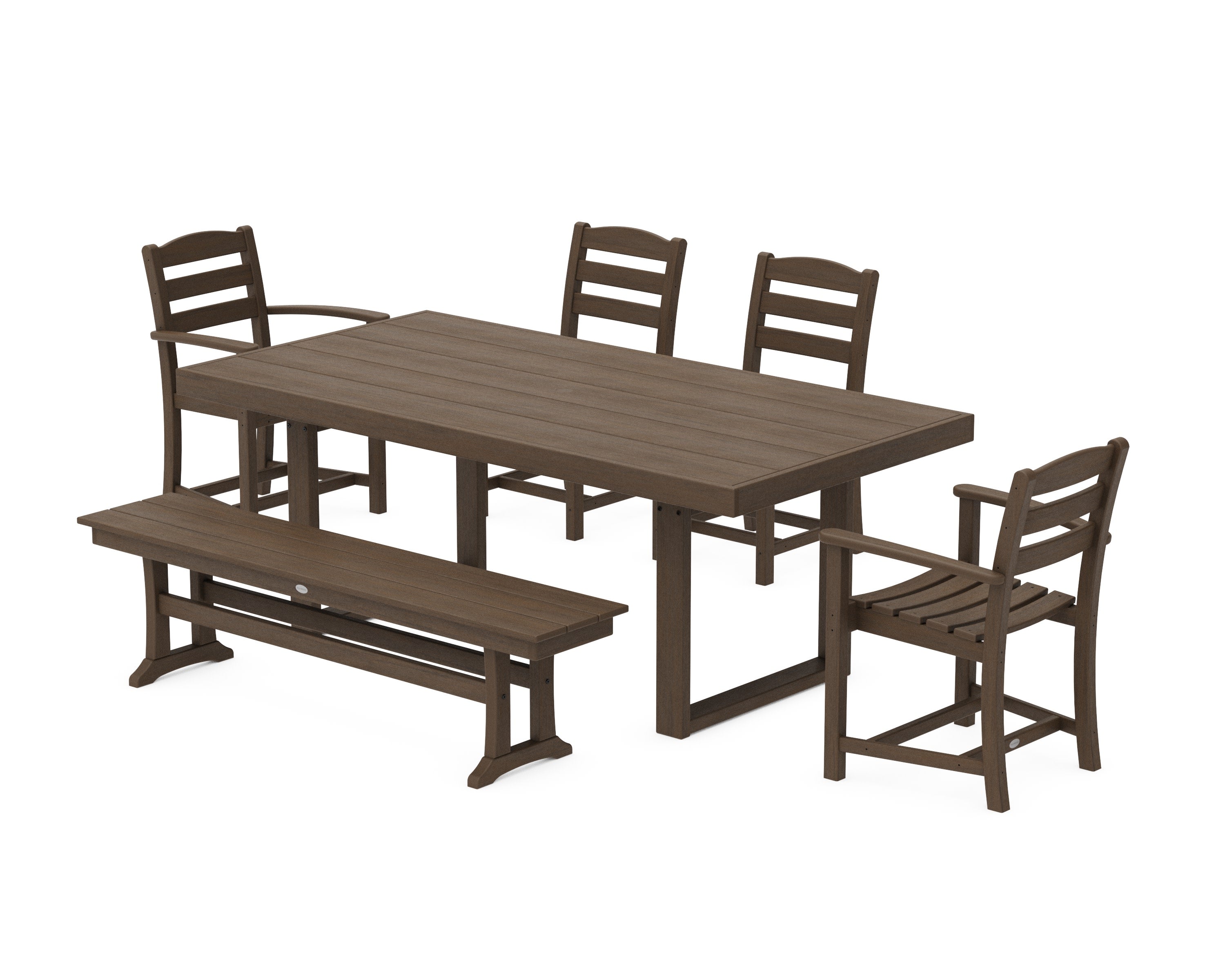 La Casa Caf 6-Piece Dining Set with Bench in Kona