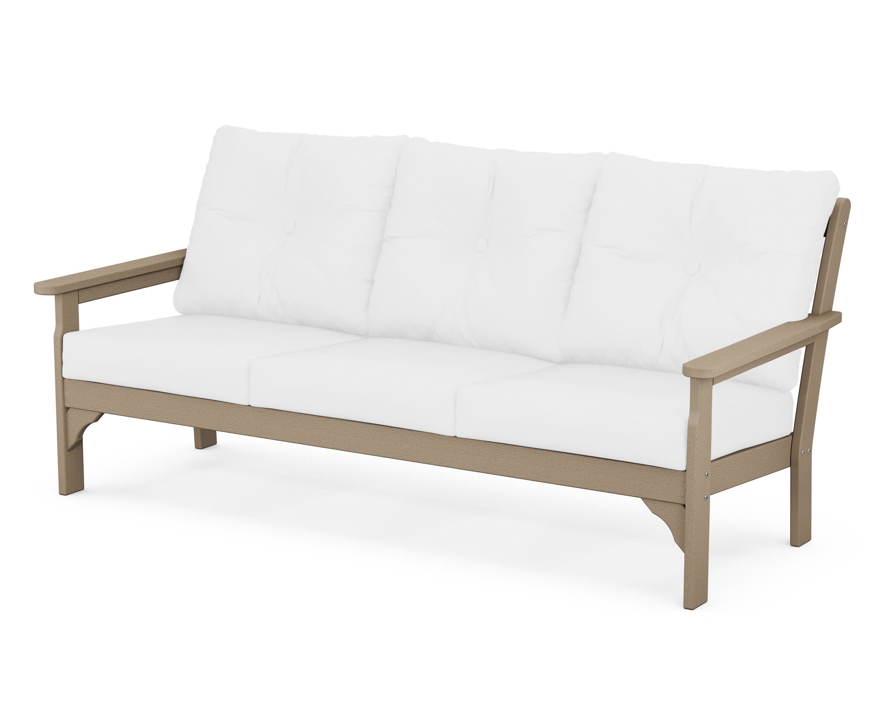 Vineyard Deep Seating Sofa in Vintage Sahara / Natural