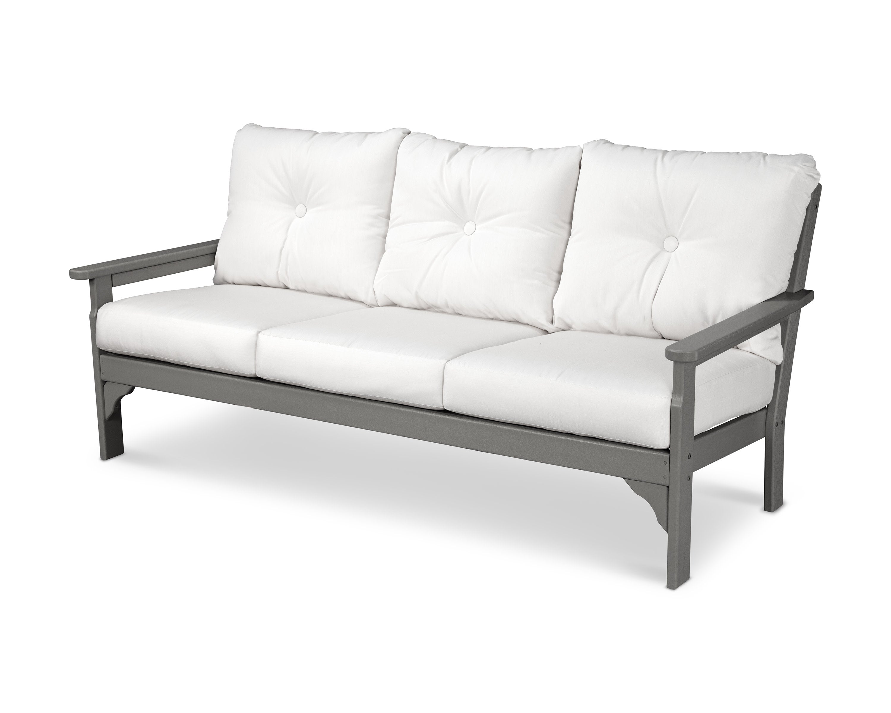 Vineyard Deep Seating Sofa in Slate Grey / Natural
