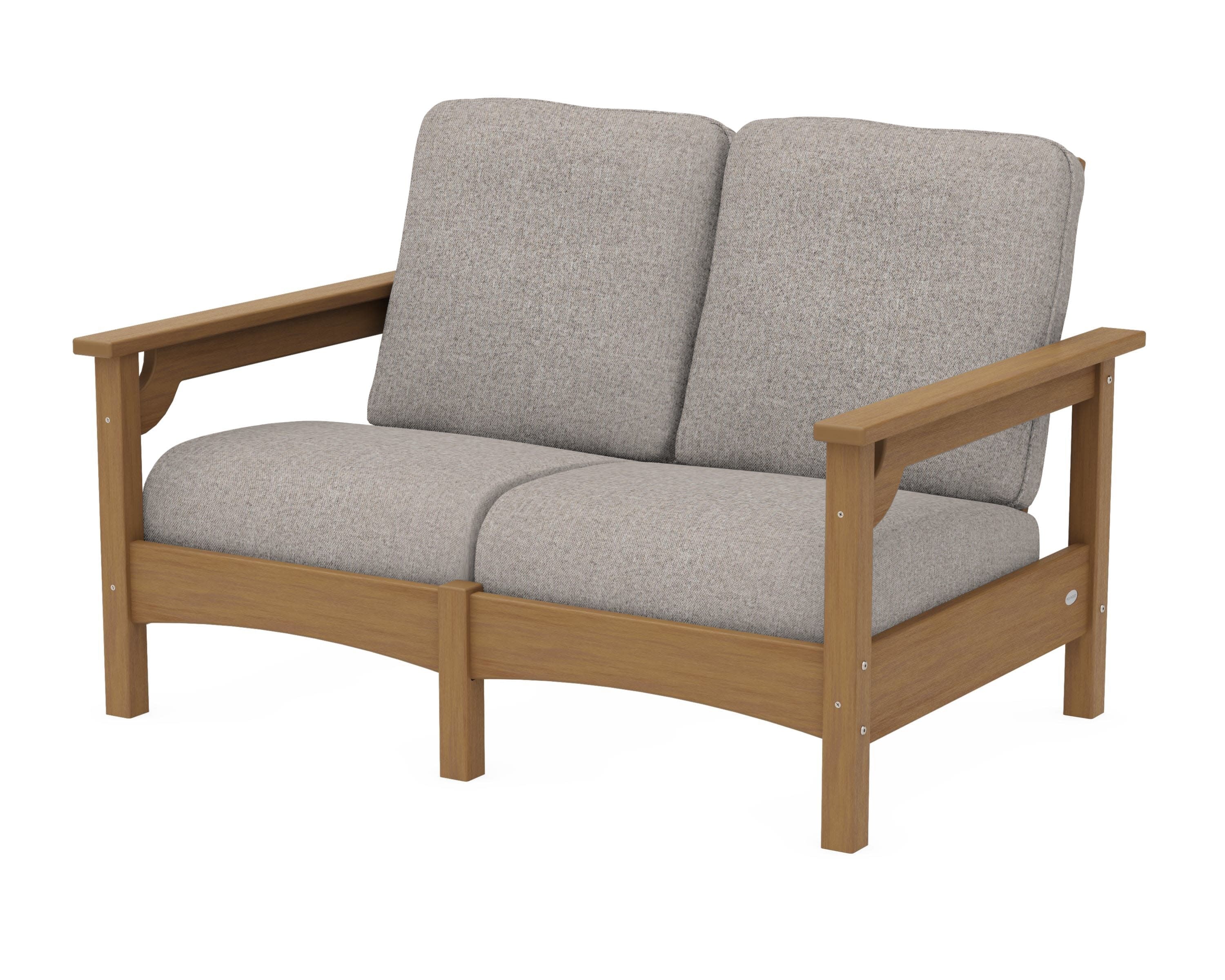 Club Loveseat in Natural / Weathered Tweed