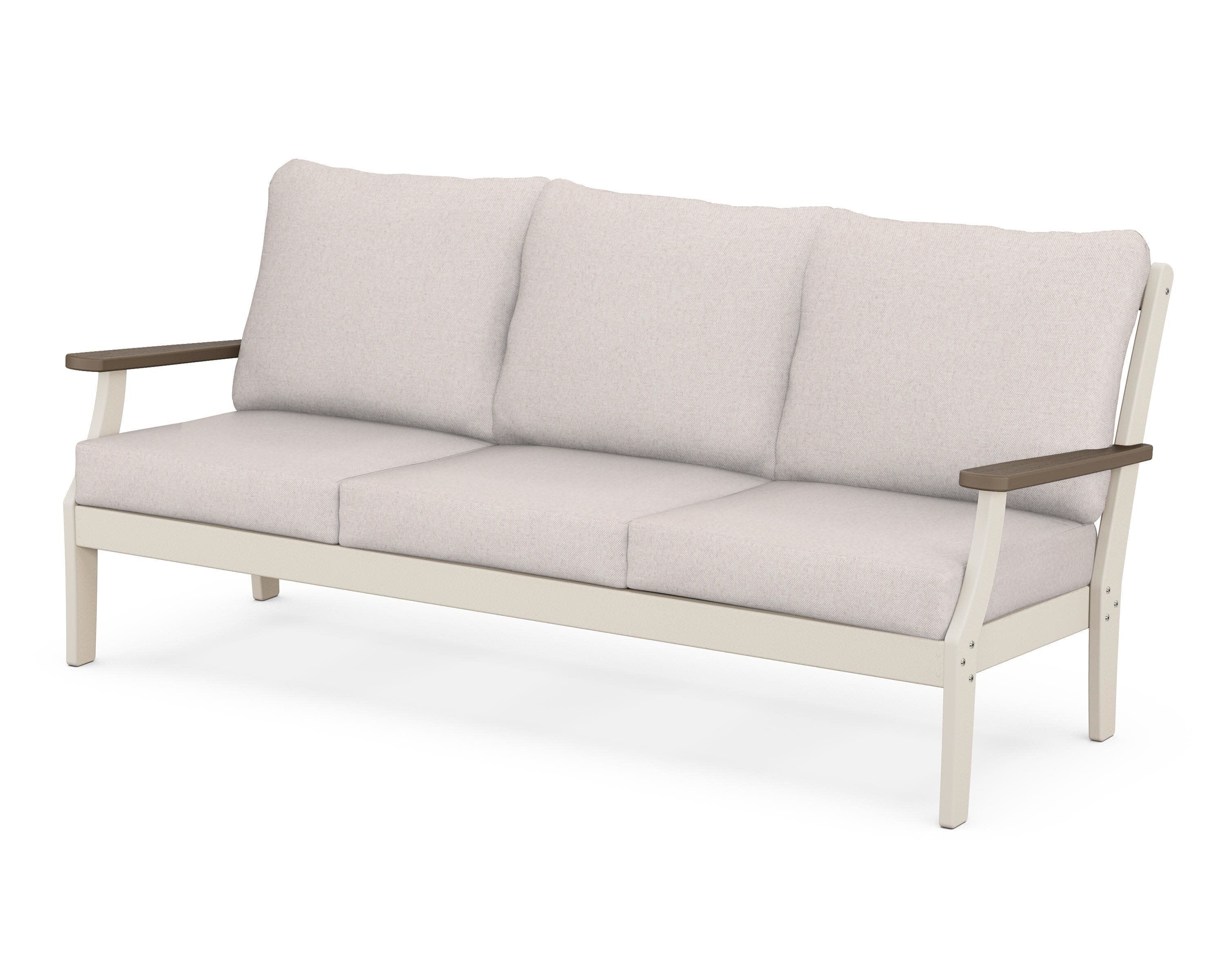 Braxton Deep Seating Sofa in Sand / Kona / Dune Burlap