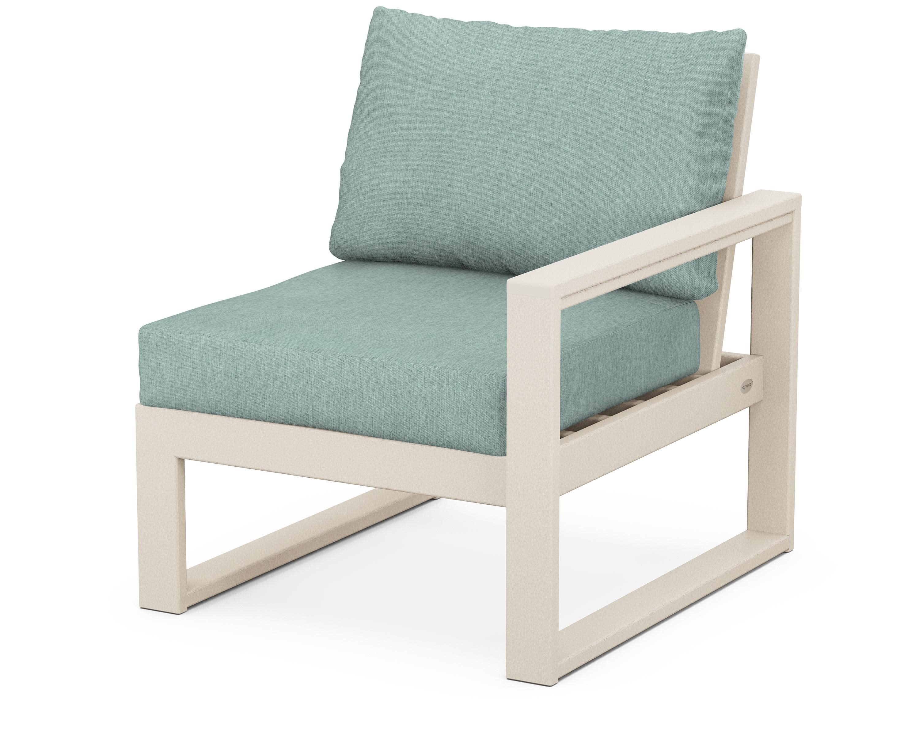 EDGE Modular Right Arm Chair in Sand / Glacier Spa
