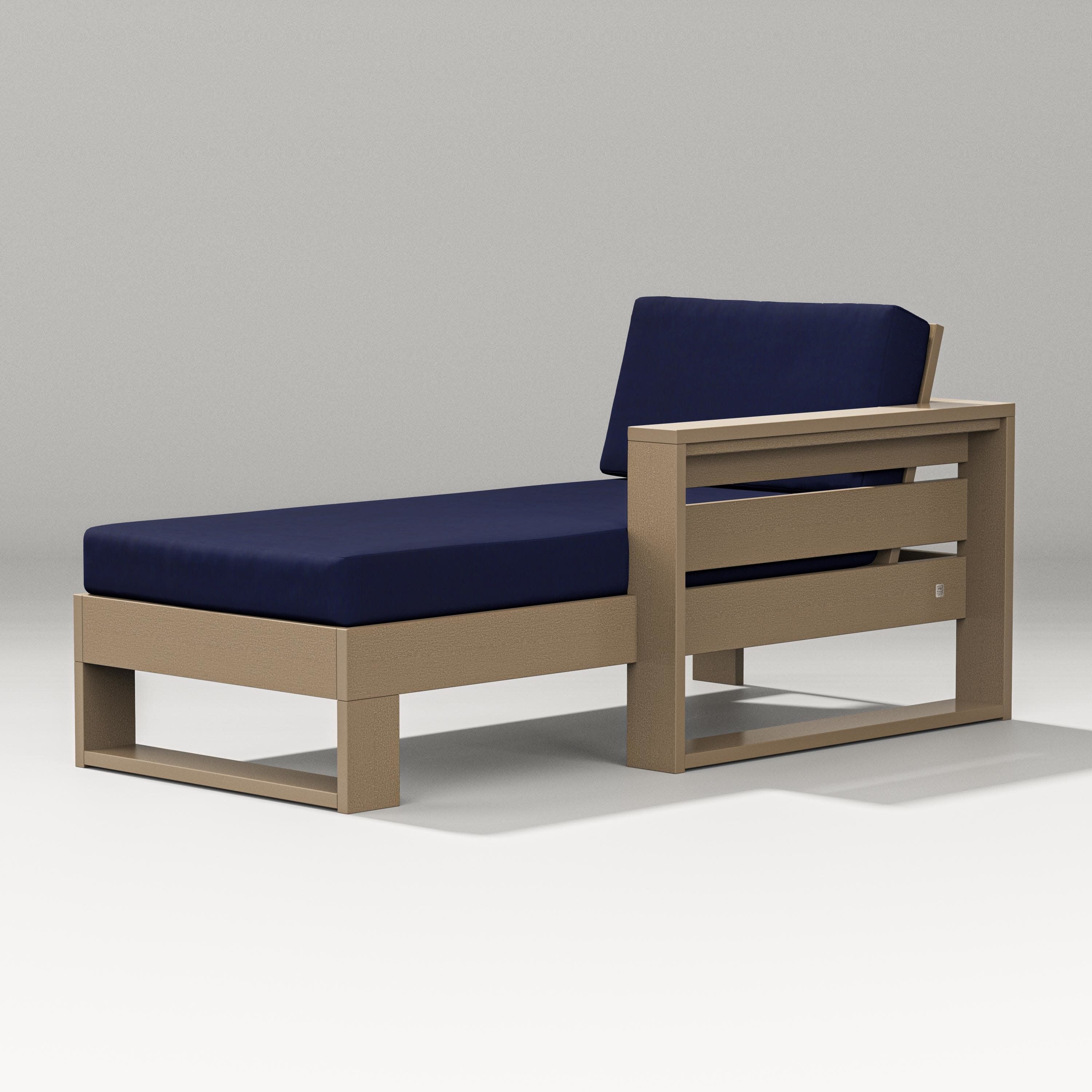 Latitude Modular Right Arm Chaise in Vintage Sahara / Navy