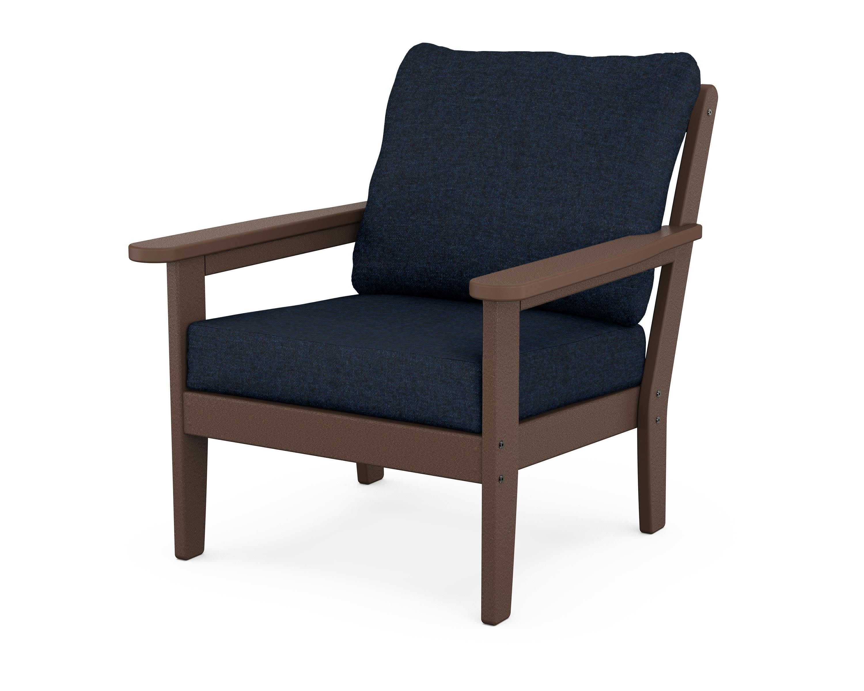 Cottage Deep Seating Chair in Mahogany / Marine Indigo