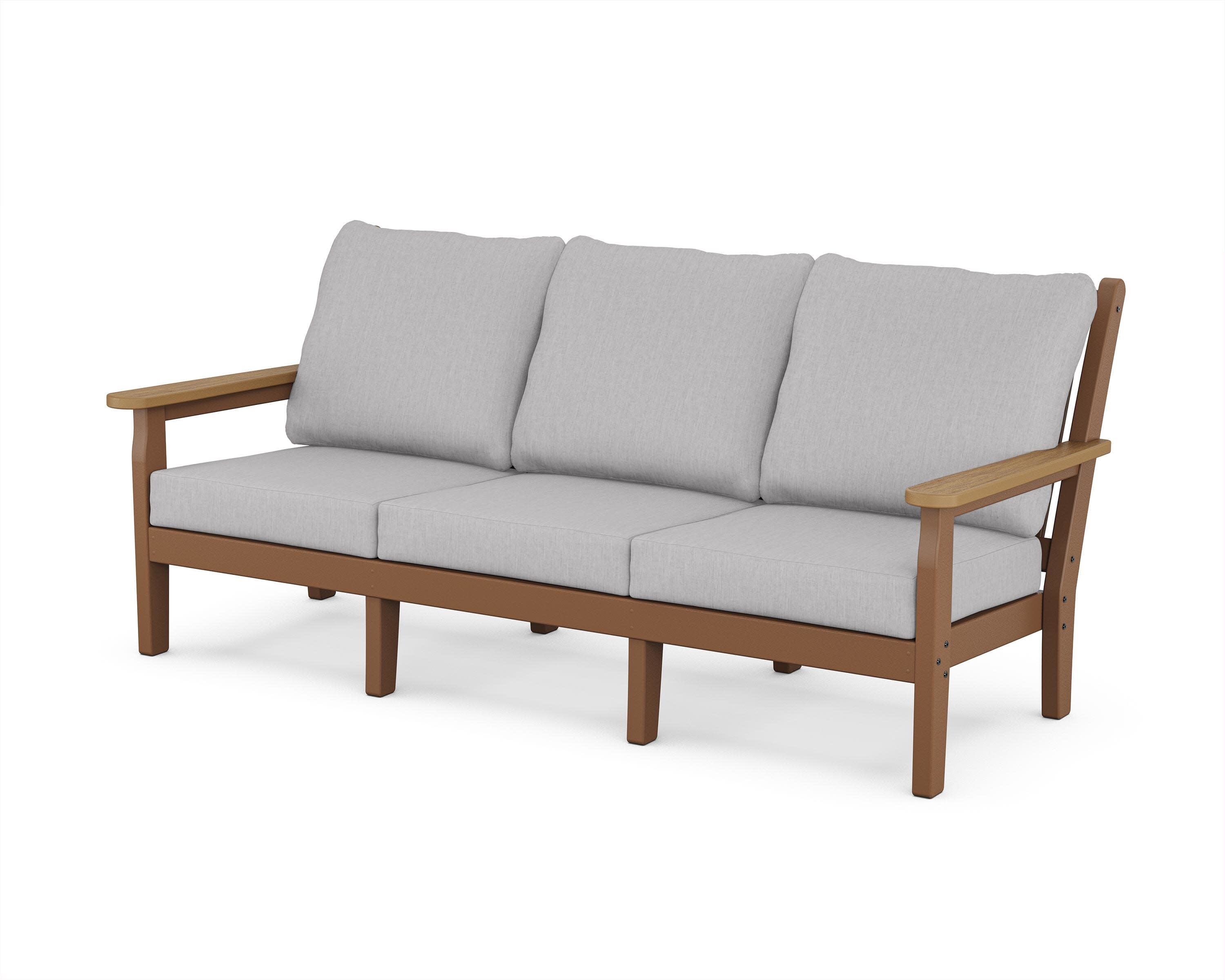 Chippendale Deep Seating Sofa in Teak / Natural / Granite