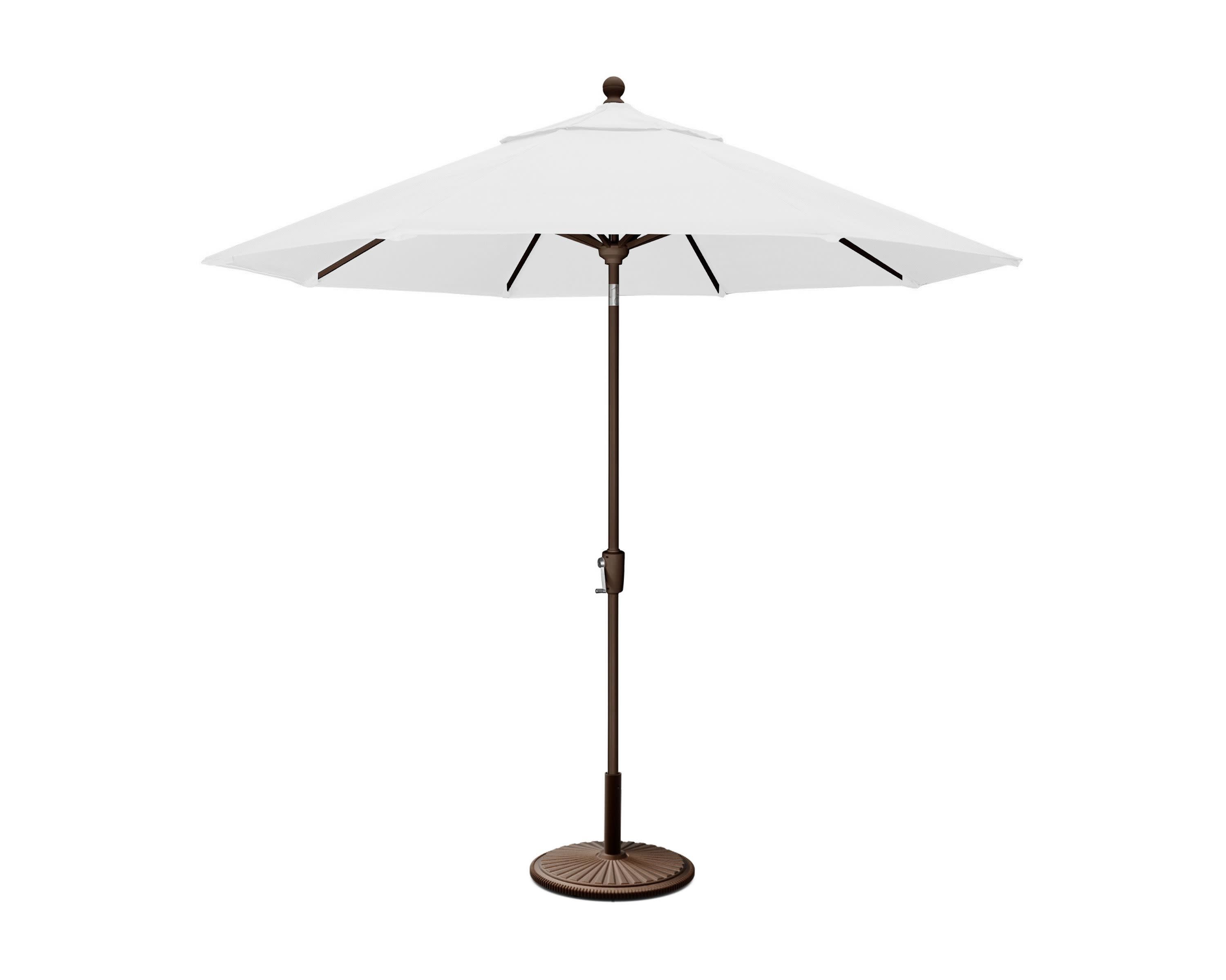 9' Tilt Market Umbrella & Base in Bronze / Natural