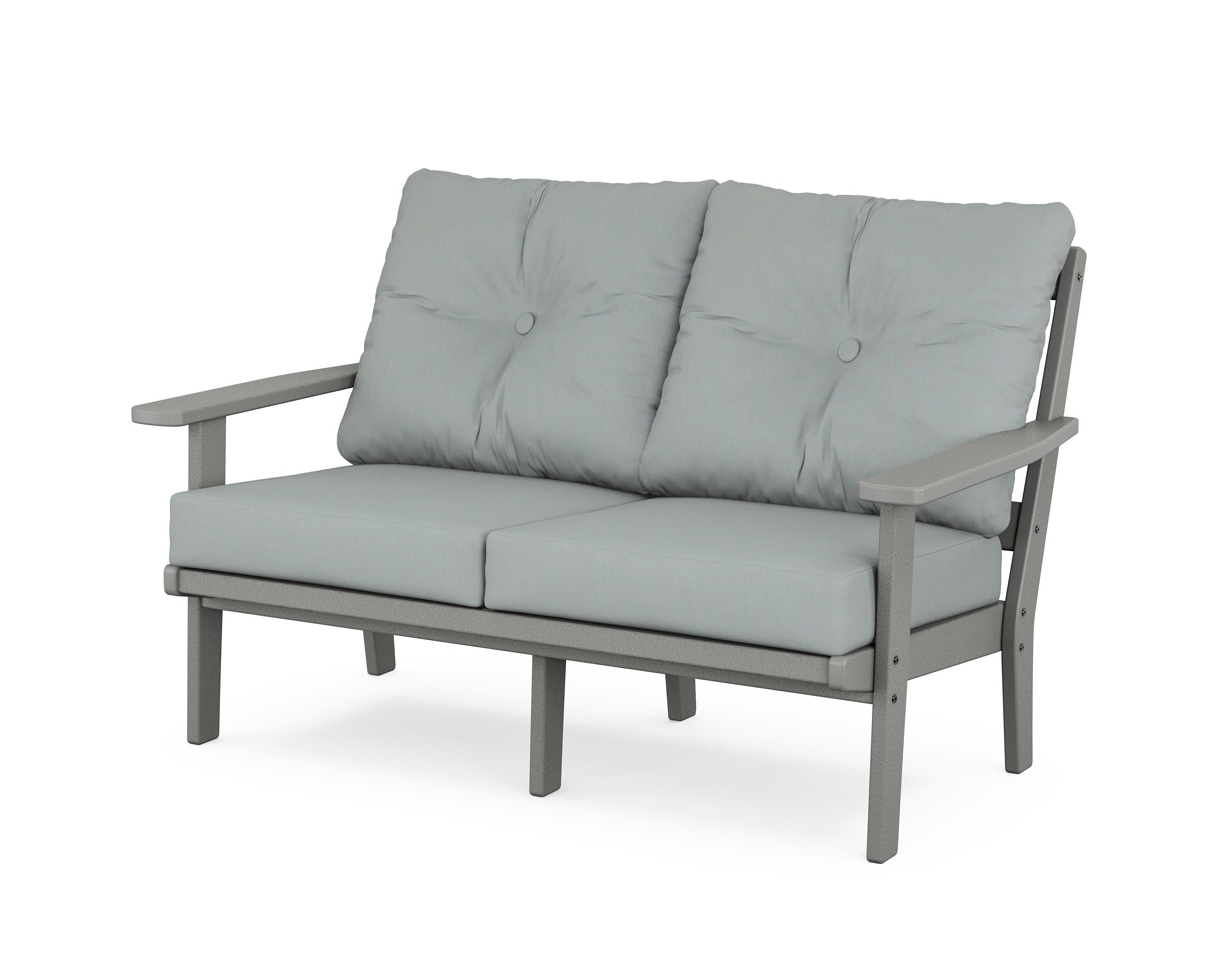 Prairie Deep SeatingLoveseat in Slate Grey / Spa