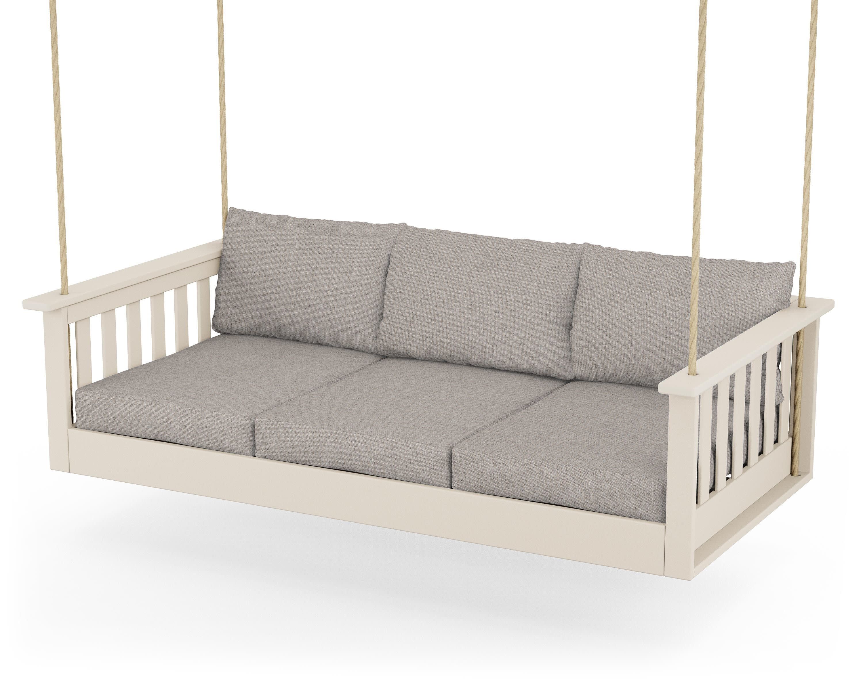 Vineyard Daybed Swing in Sand / Weathered Tweed