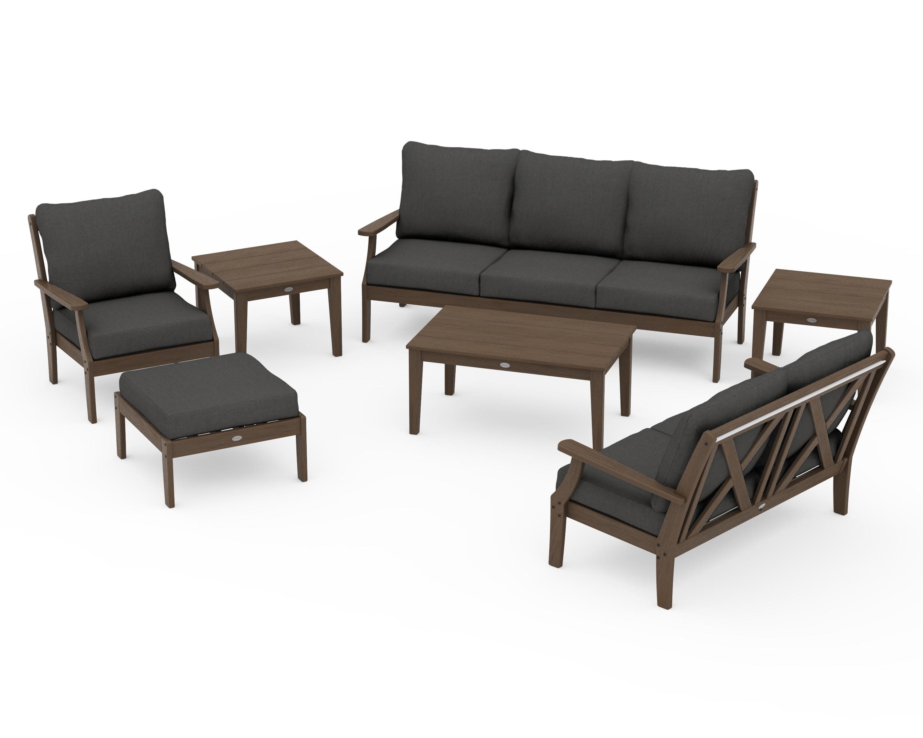 Braxton 7-Piece Deep Seating Set in Kona / Spectrum Carbon