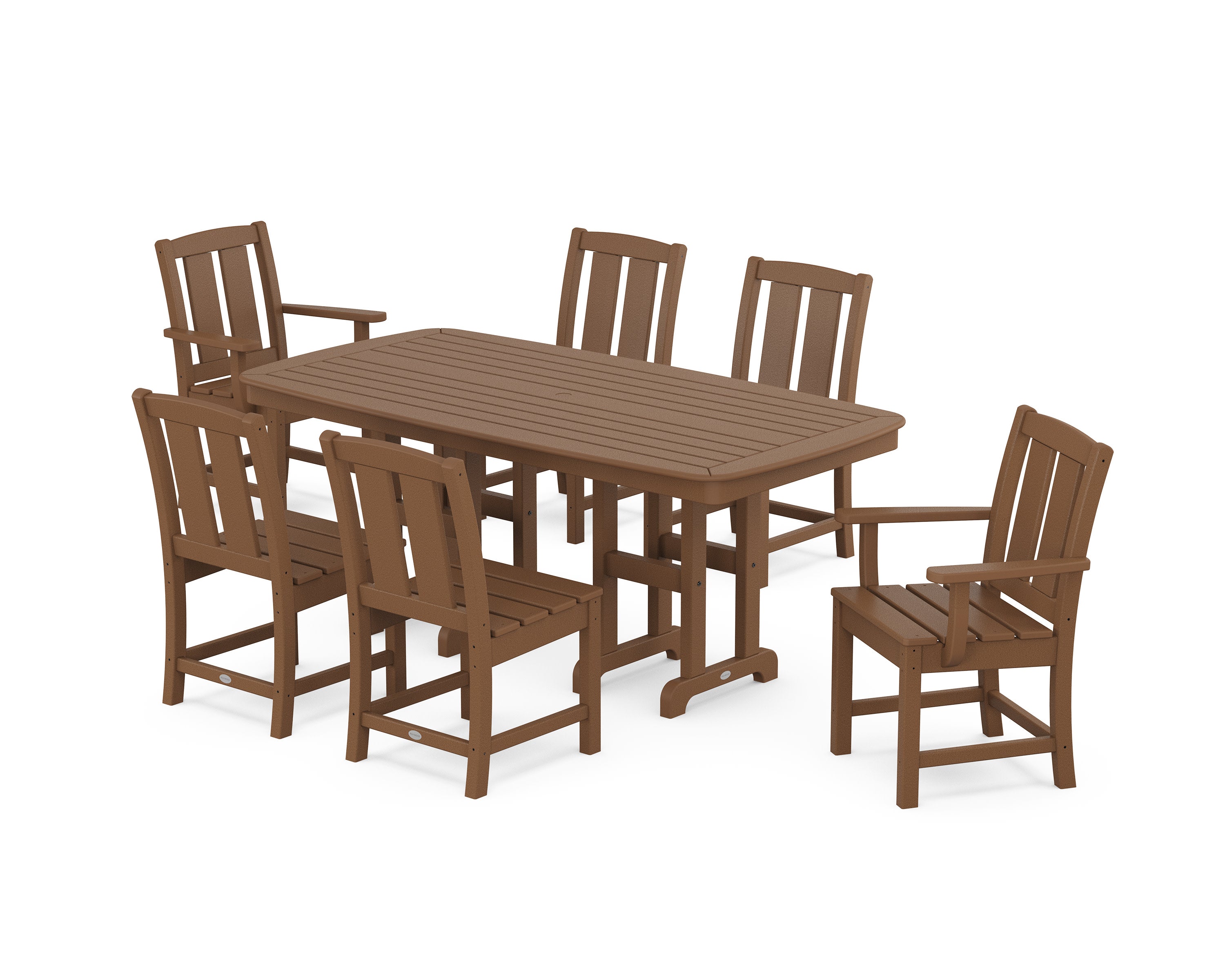 Mission 7-Piece Dining Set in Teak