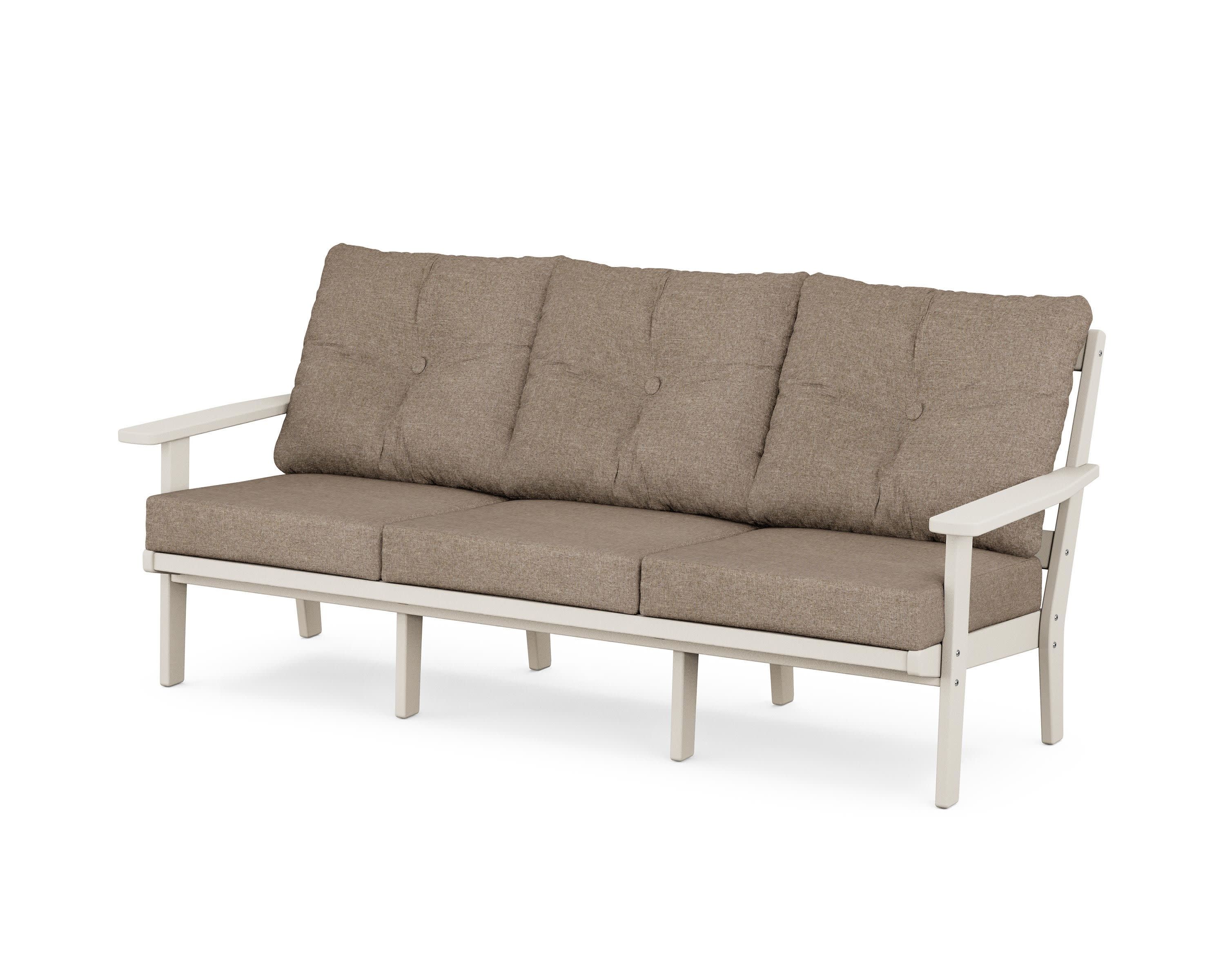 Oxford Deep Seating Sofa in Sand / Spiced Burlap