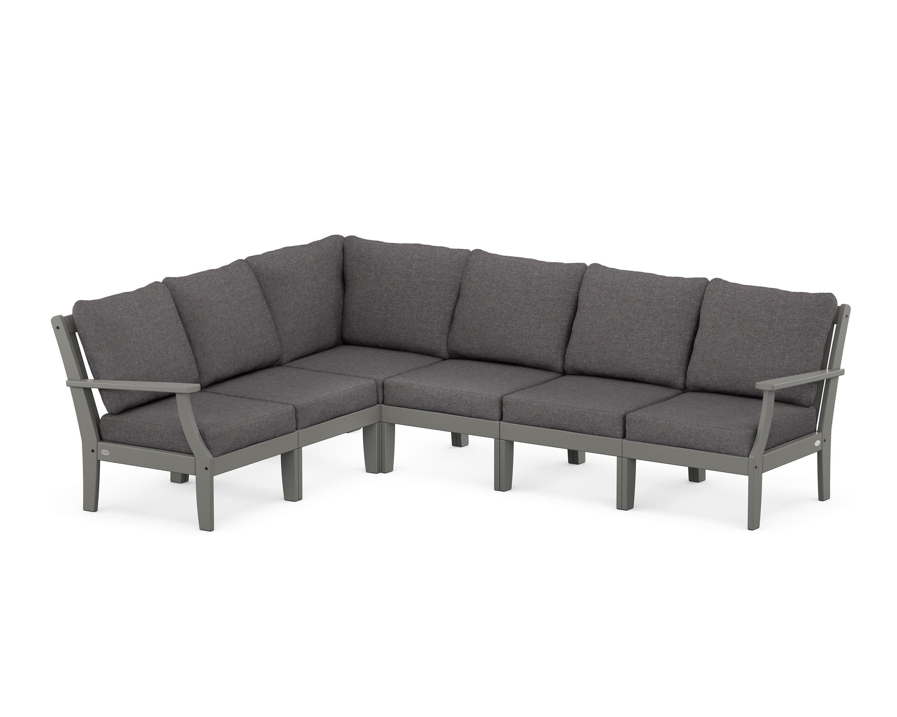 Braxton Modular 6-Piece Deep Seating Set in Slate Grey / Ash Charcoal