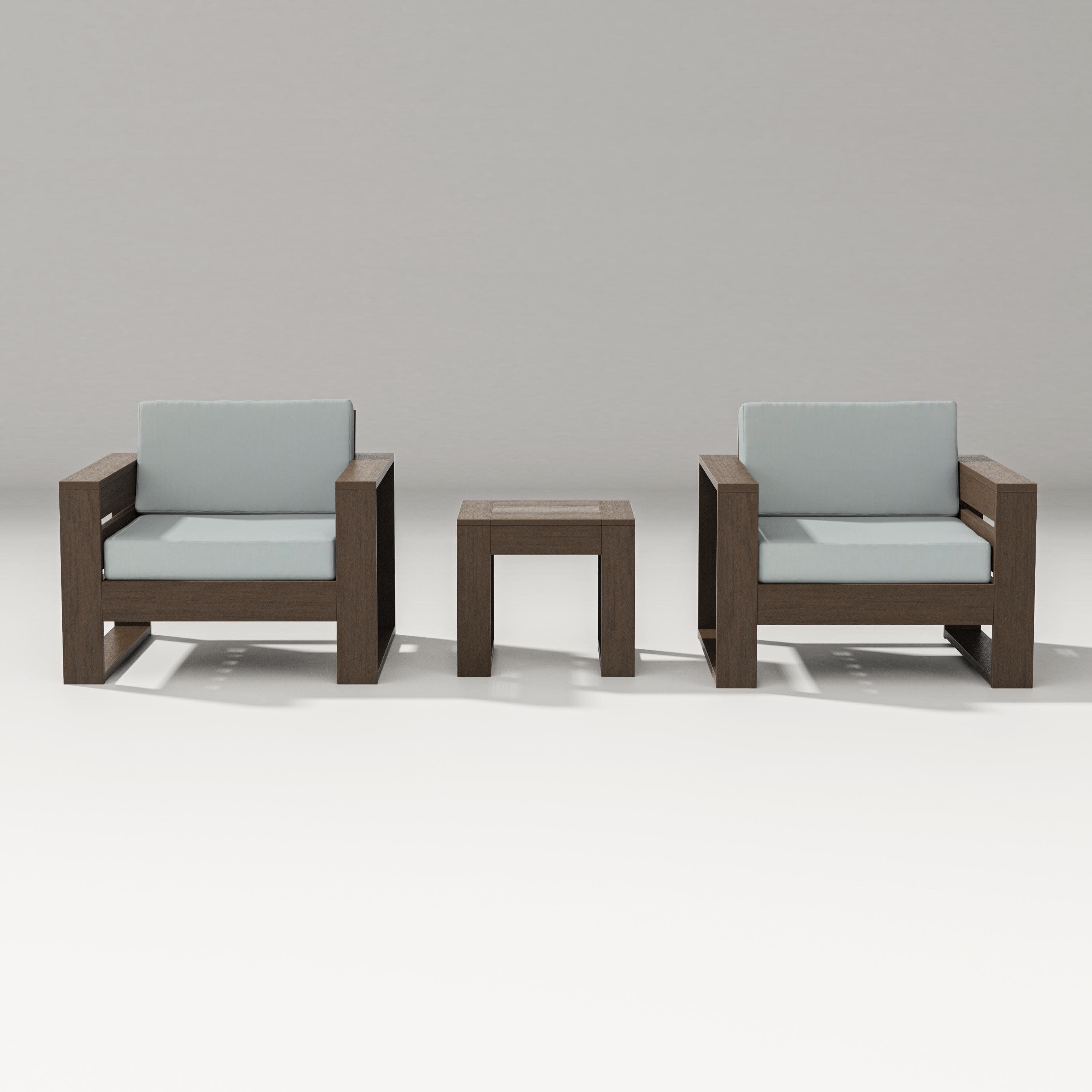 Latitude 3-Piece Lounge Chair Set in Kona / Spa