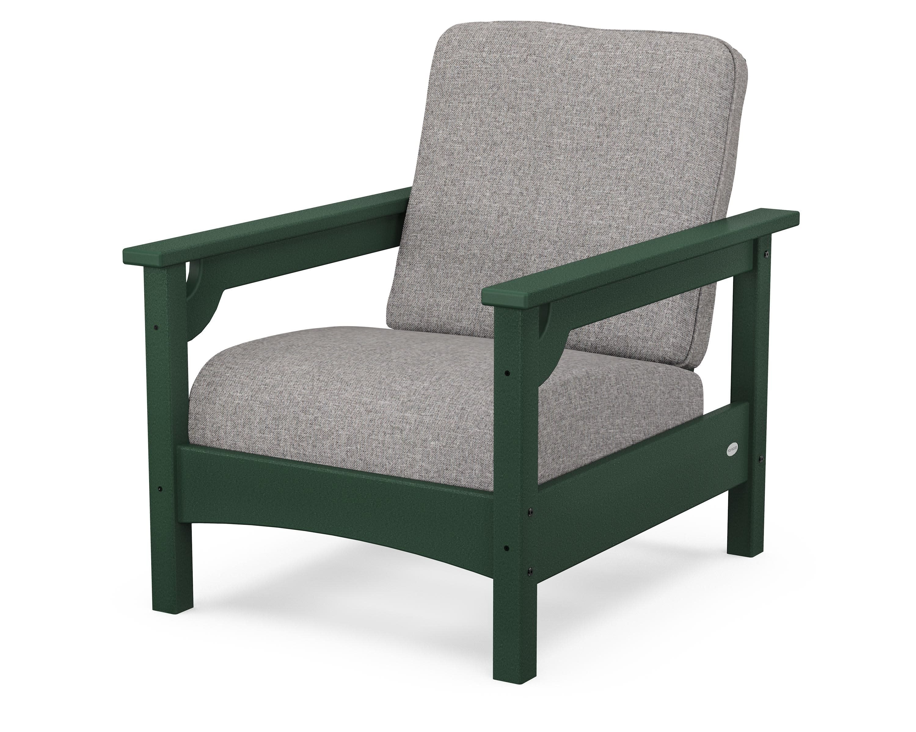 Club Chair in Green / Grey Mist
