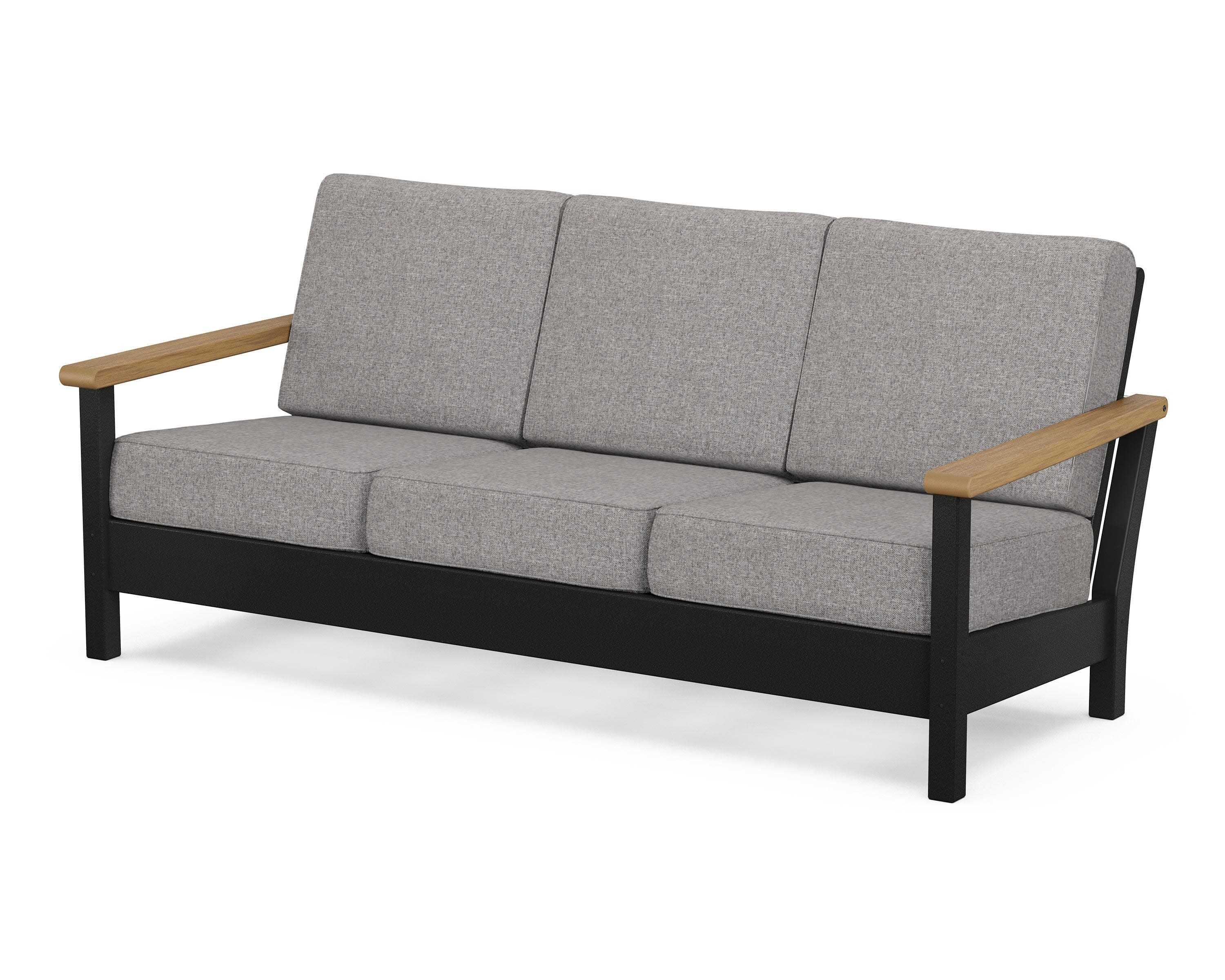 Harbour Deep Seating Sofa in Black / Natural / Grey Mist