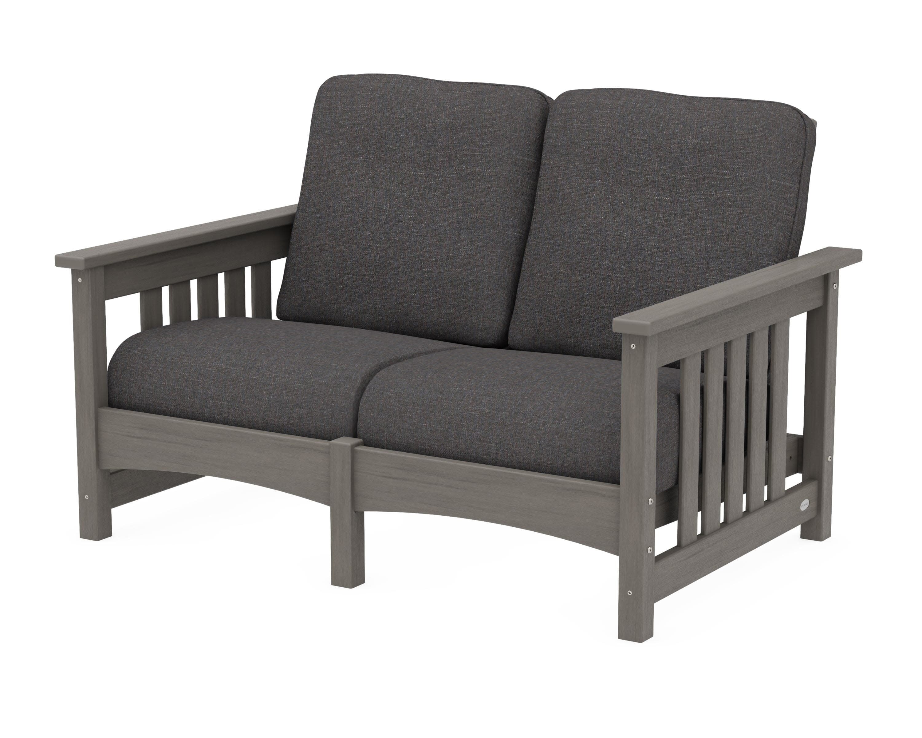 Club Mission Loveseat in Driftwood / Ash Charcoal