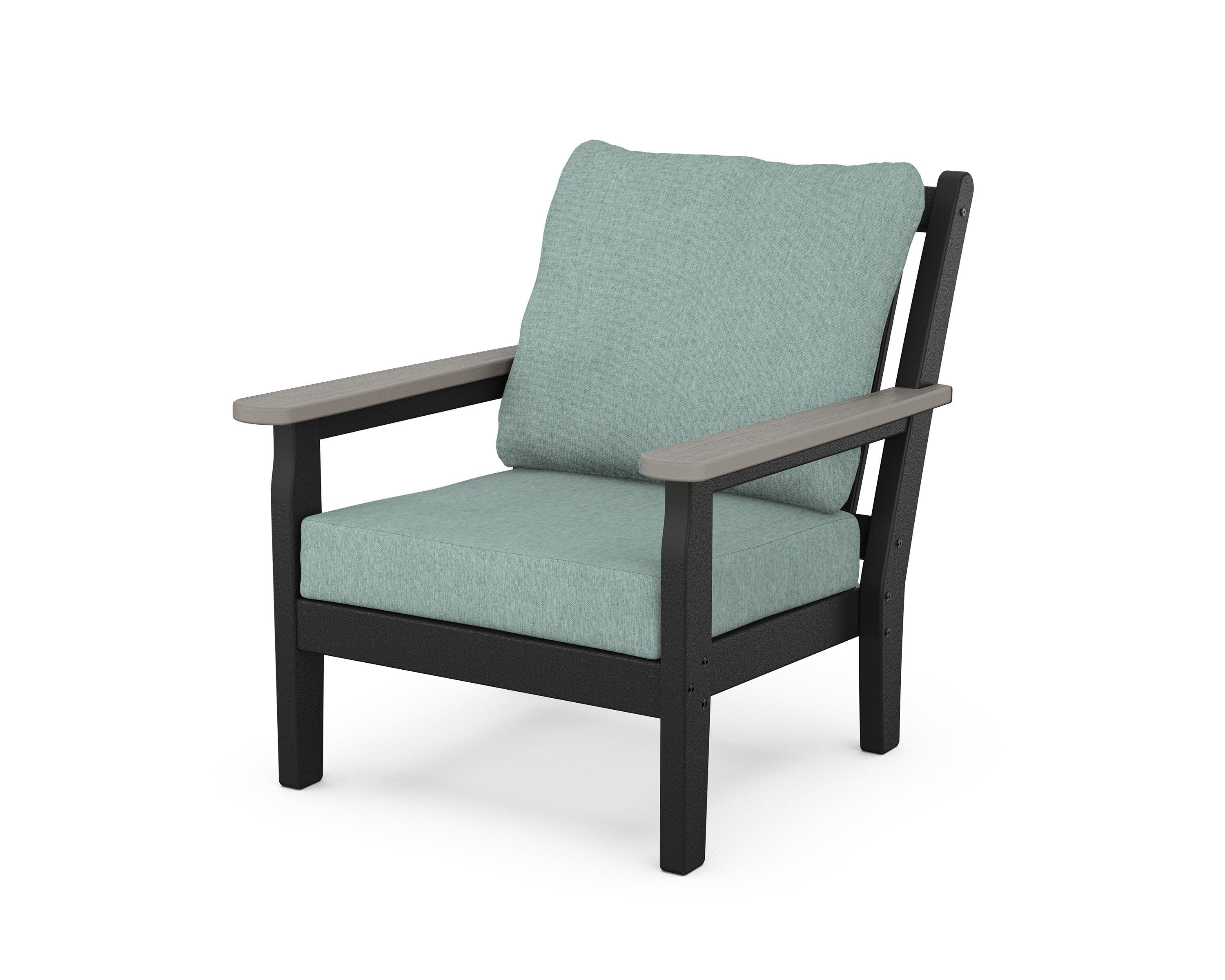 Chippendale Deep Seating Chair in Black / Driftwood / Glacier Spa