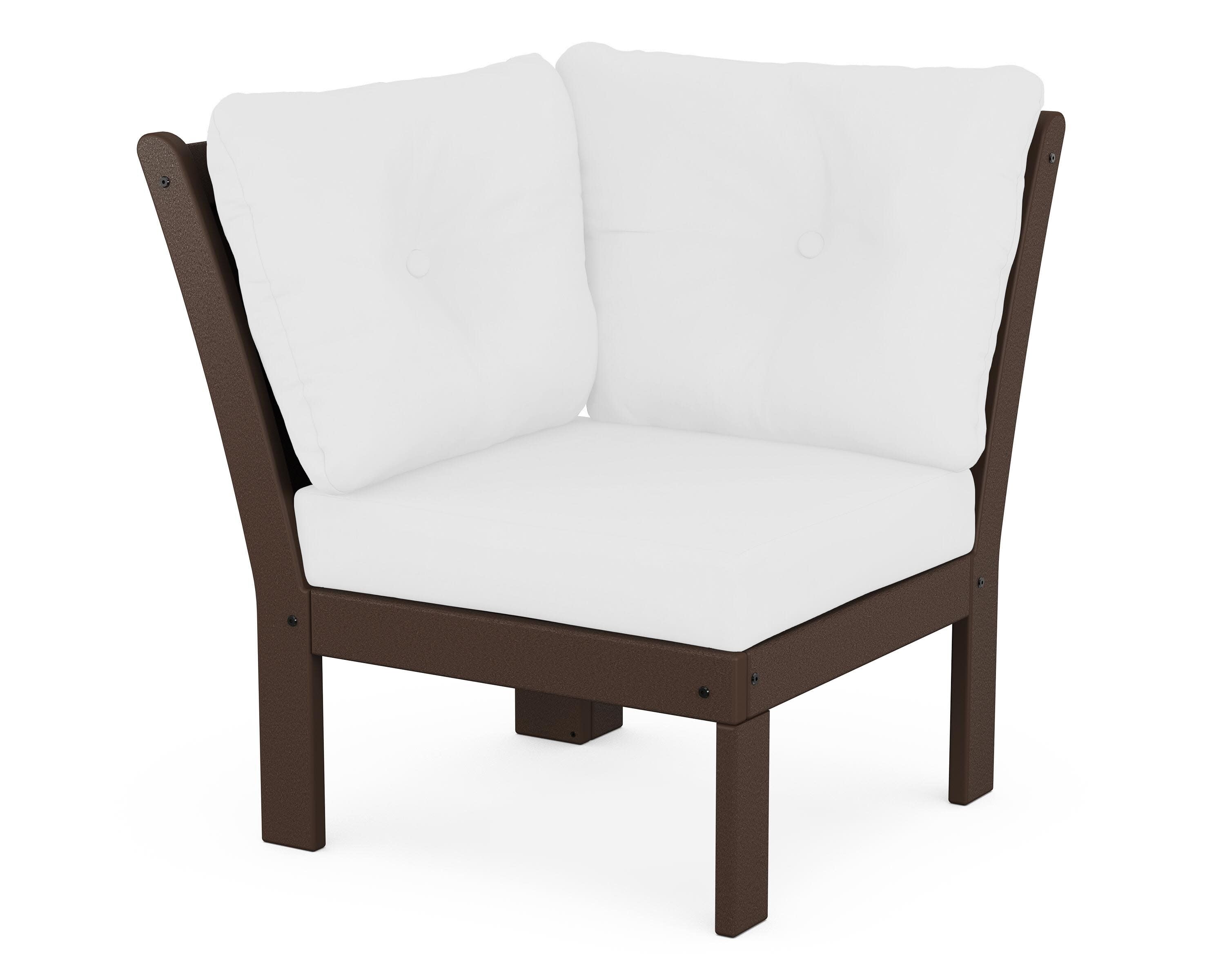 Vineyard Modular Corner Chair in Mahogany / Natural