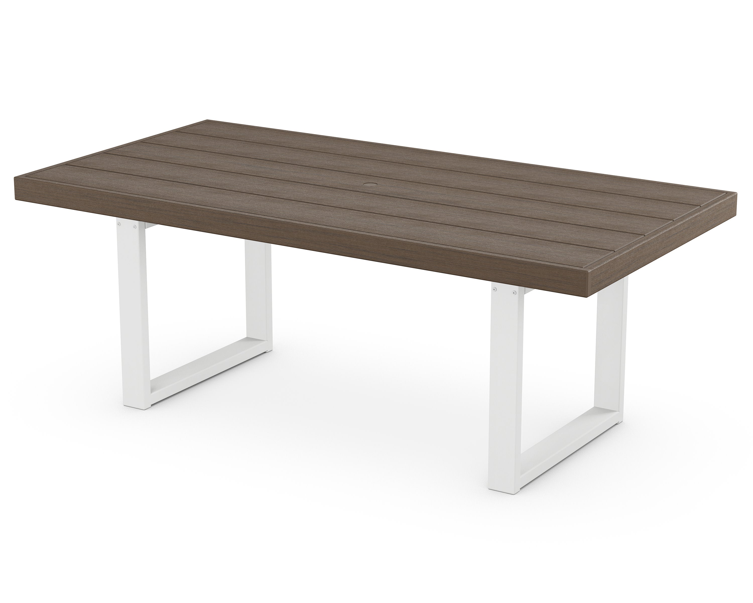 EDGE 40" x 78" Dining Table in White / Kona