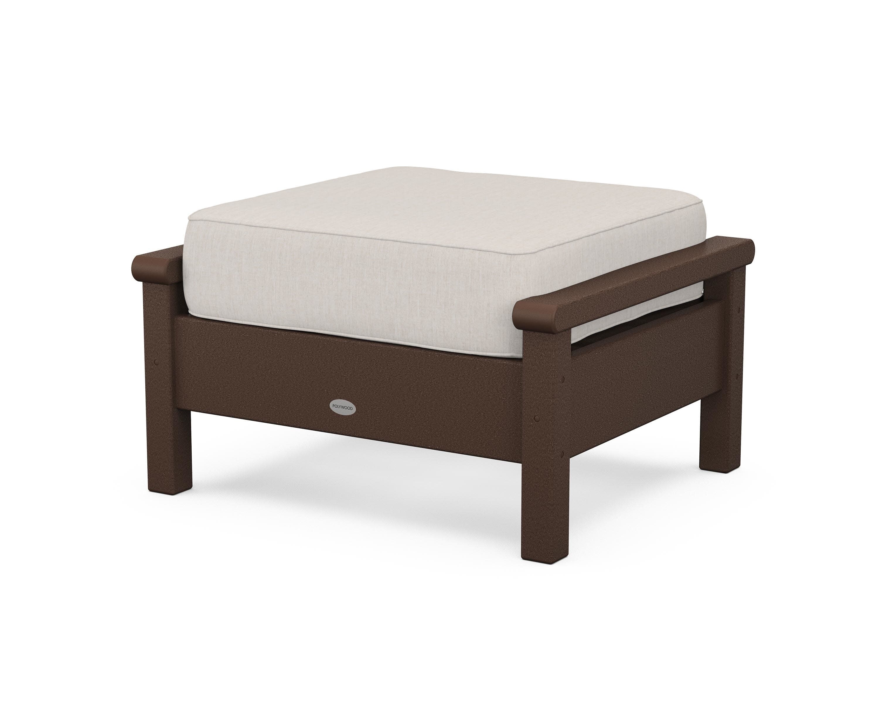 Harbour Deep Seating Ottoman in Mahogany / Cast Ash