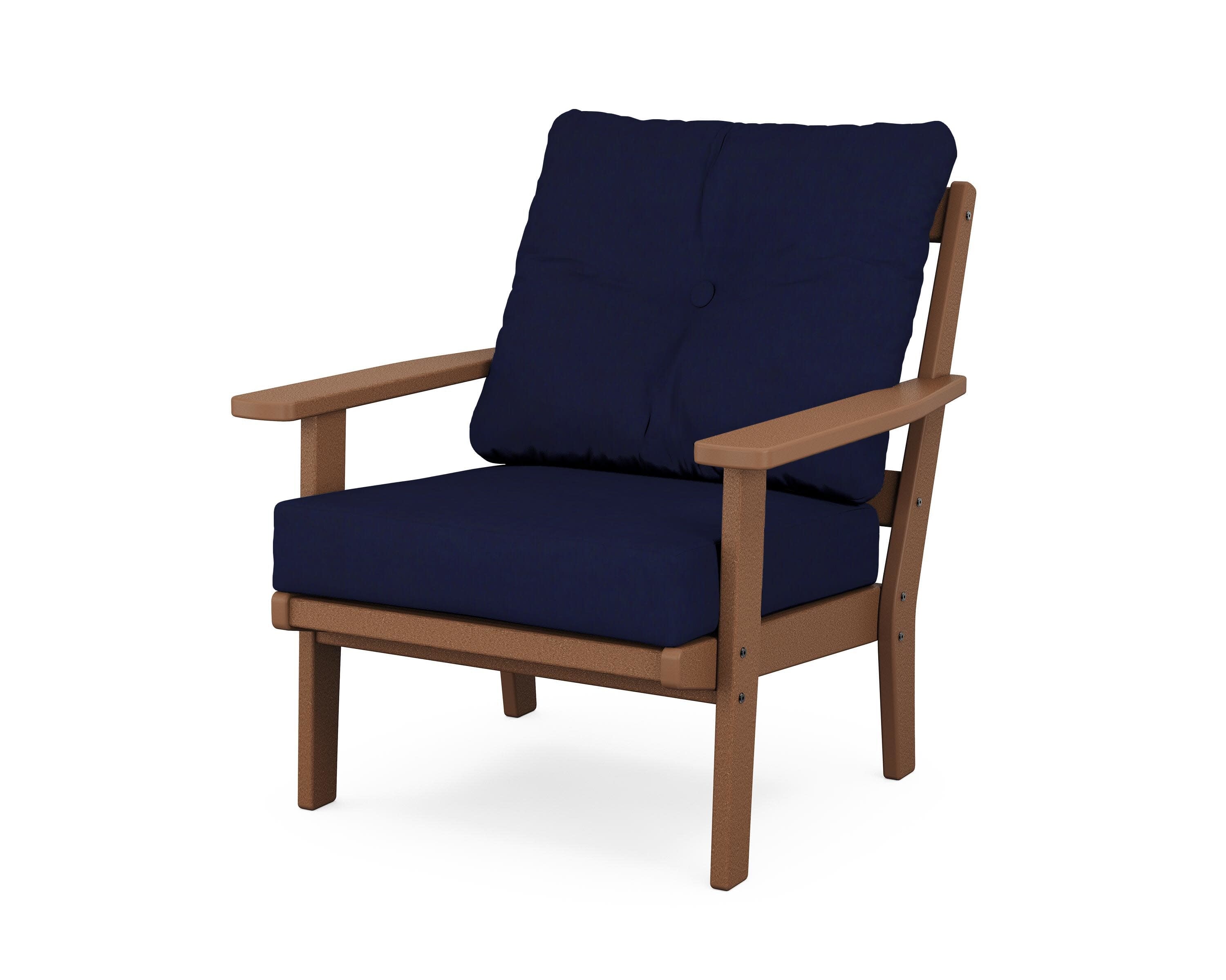 Prairie Deep Seating Chair in Teak / Navy