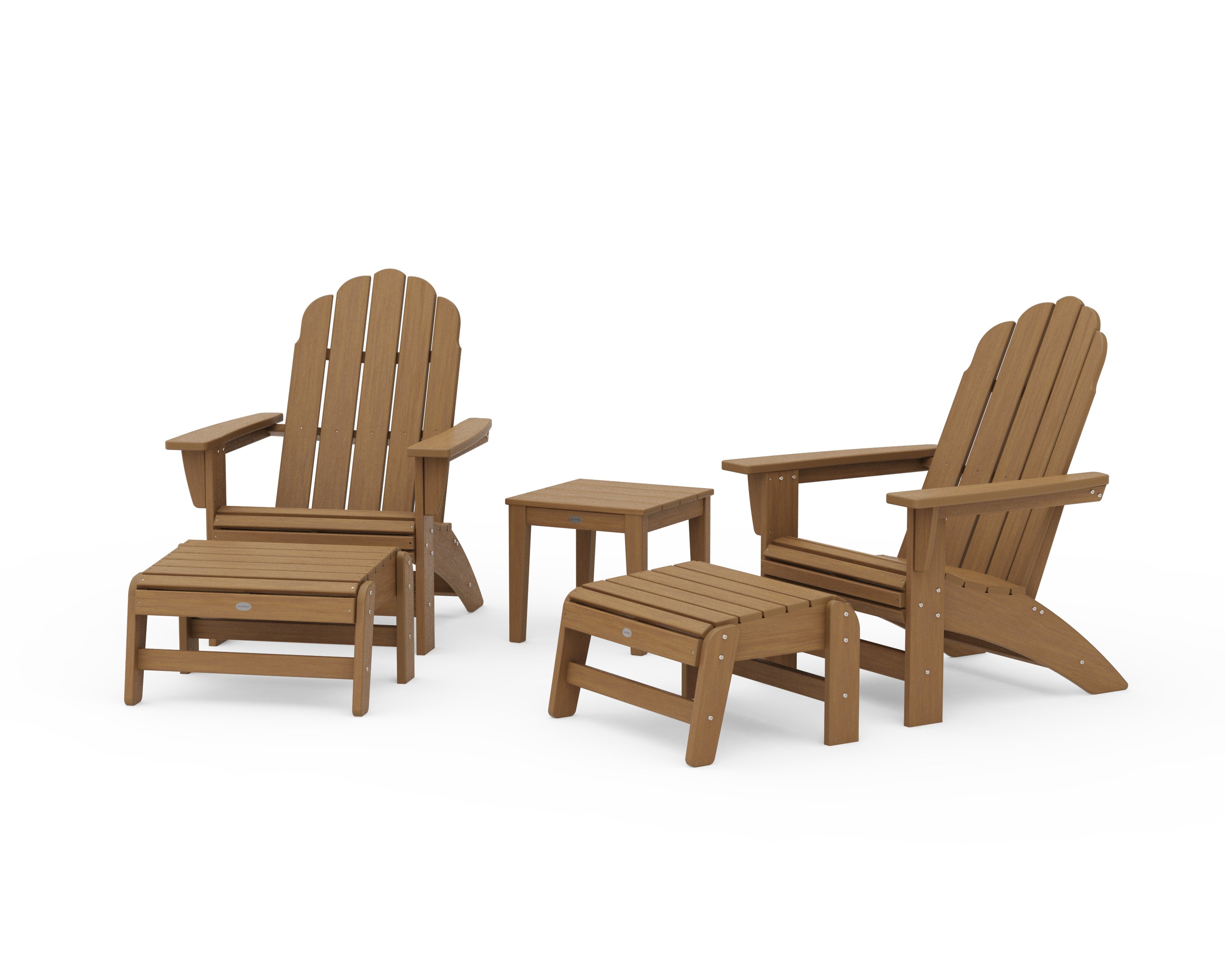 5-Piece Vineyard Grand Adirondack Set in Natural