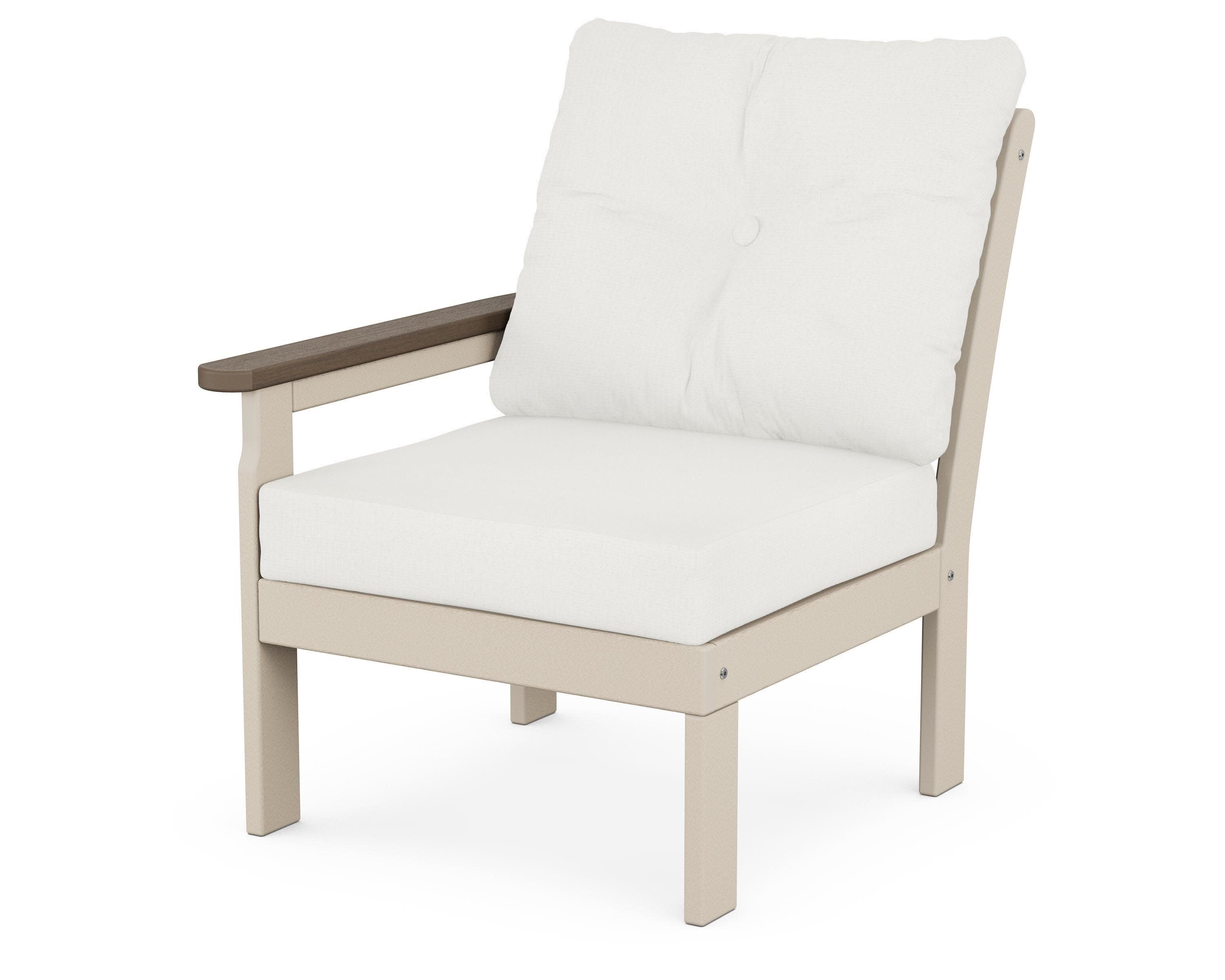 Vineyard Modular Left Arm Chair in Sand / Kona / Natural Linen