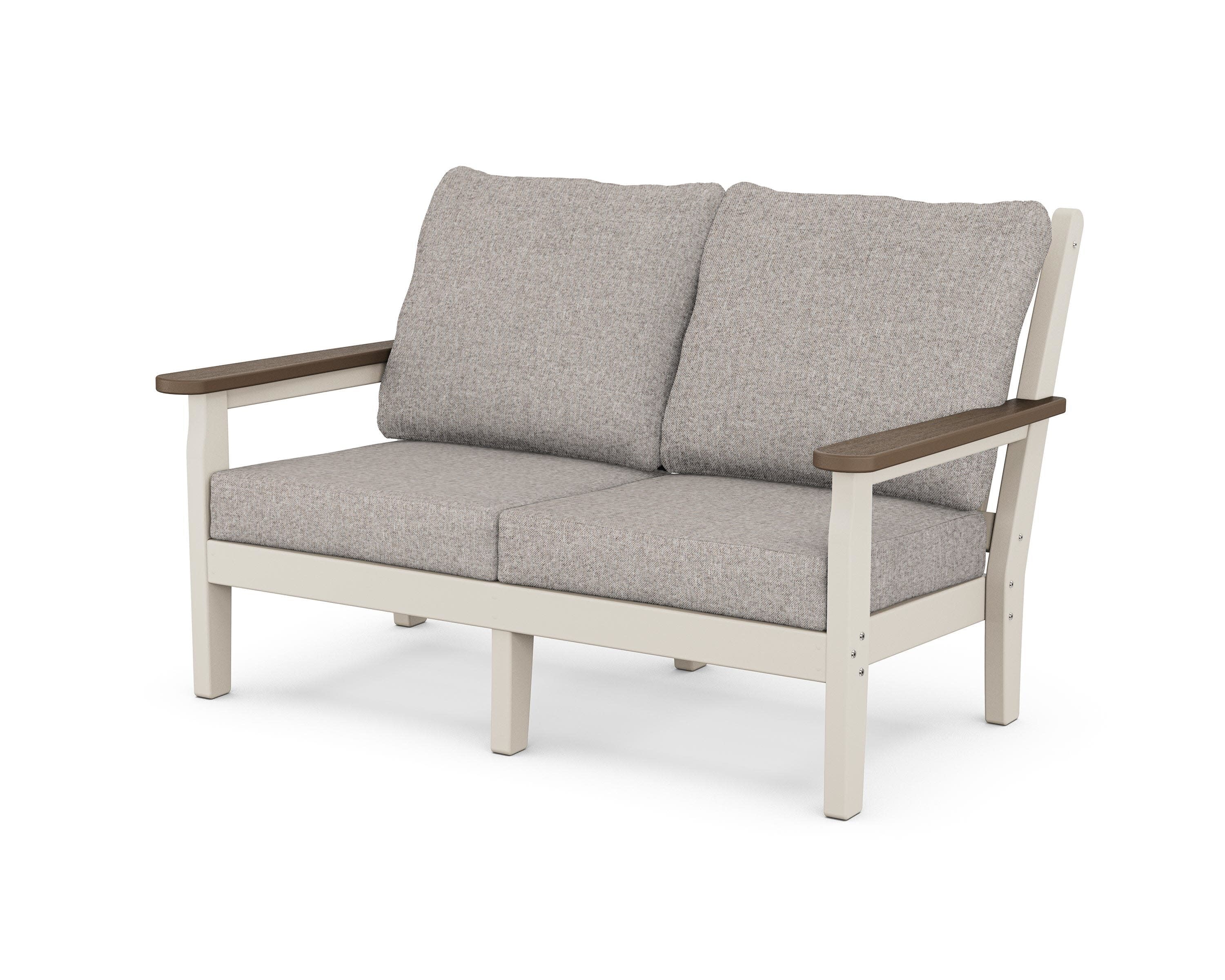 Chippendale Deep Seating Loveseat in Sand / Kona / Weathered Tweed