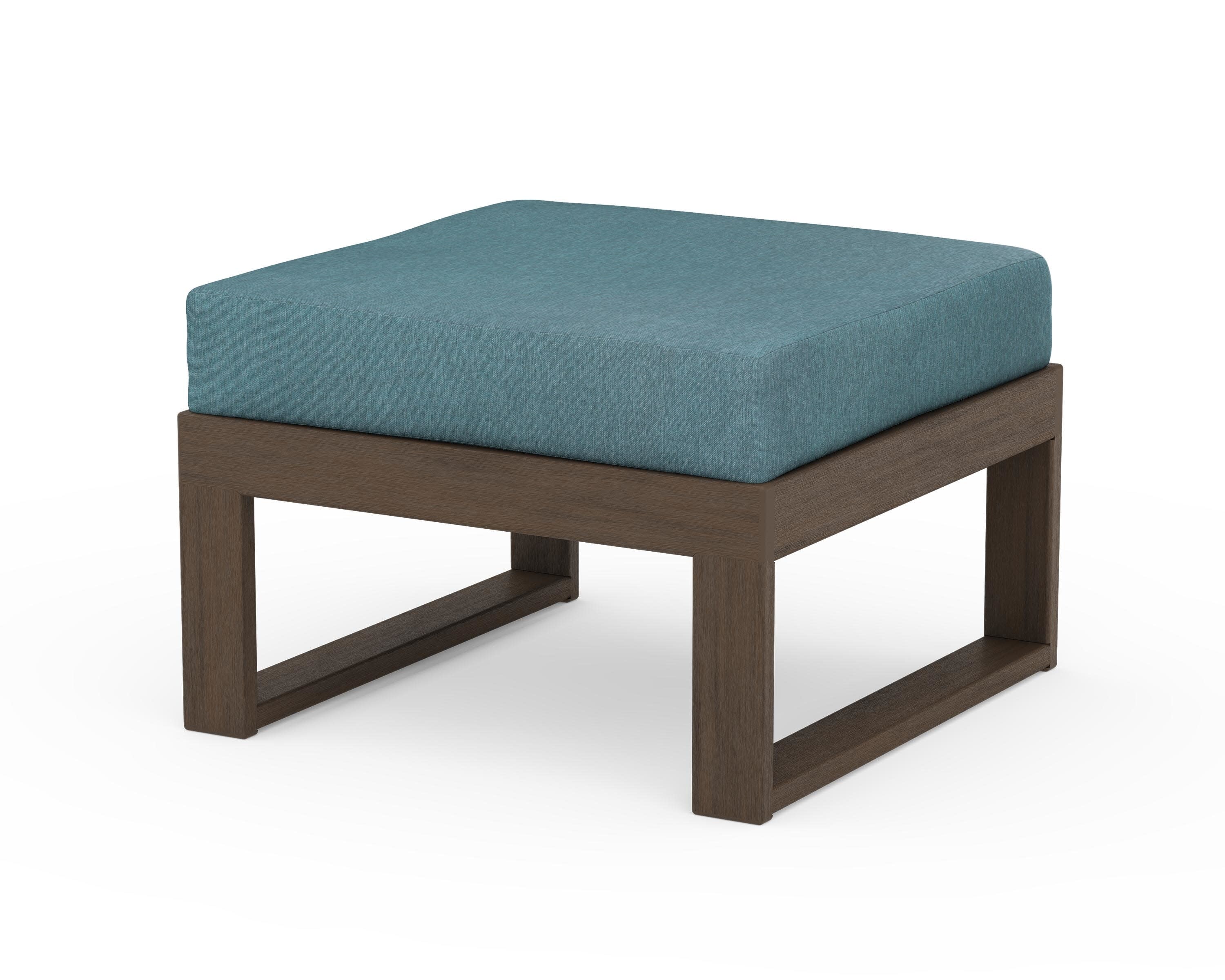 Modular Ottoman - Modern in Kona / Ocean Teal