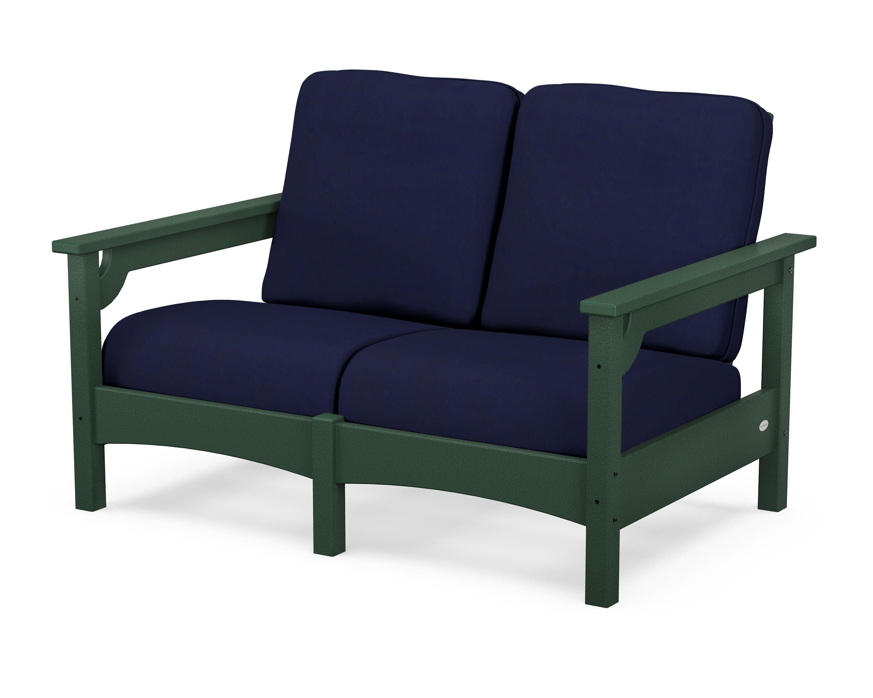 Club Loveseat in Green / Navy