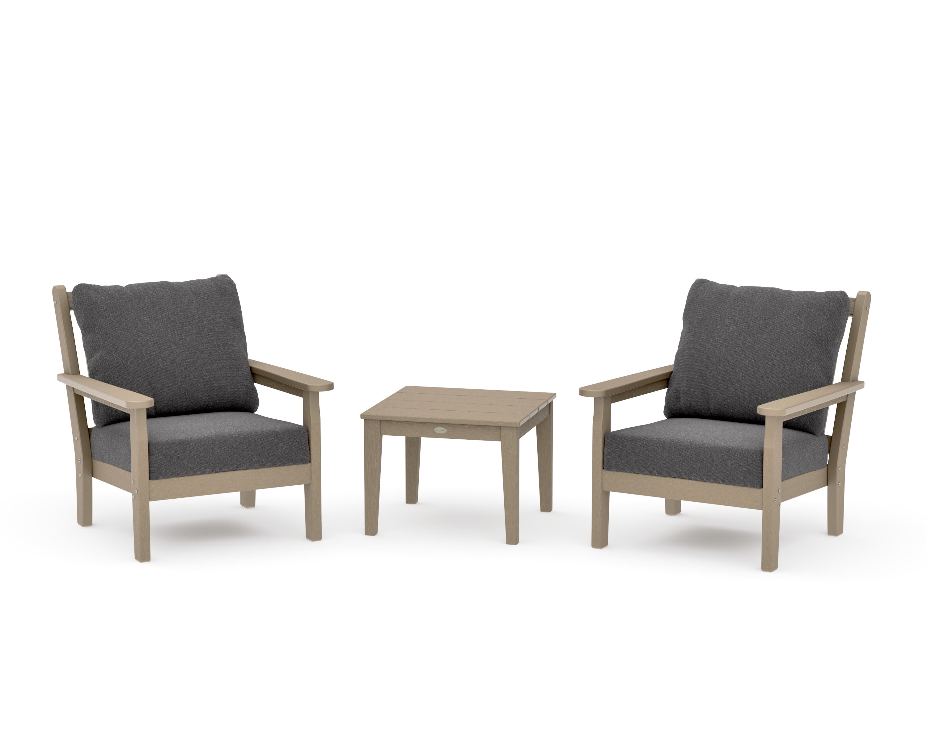 Chippendale 3-Piece Deep Seating Set in Vintage Sahara / Ash Charcoal