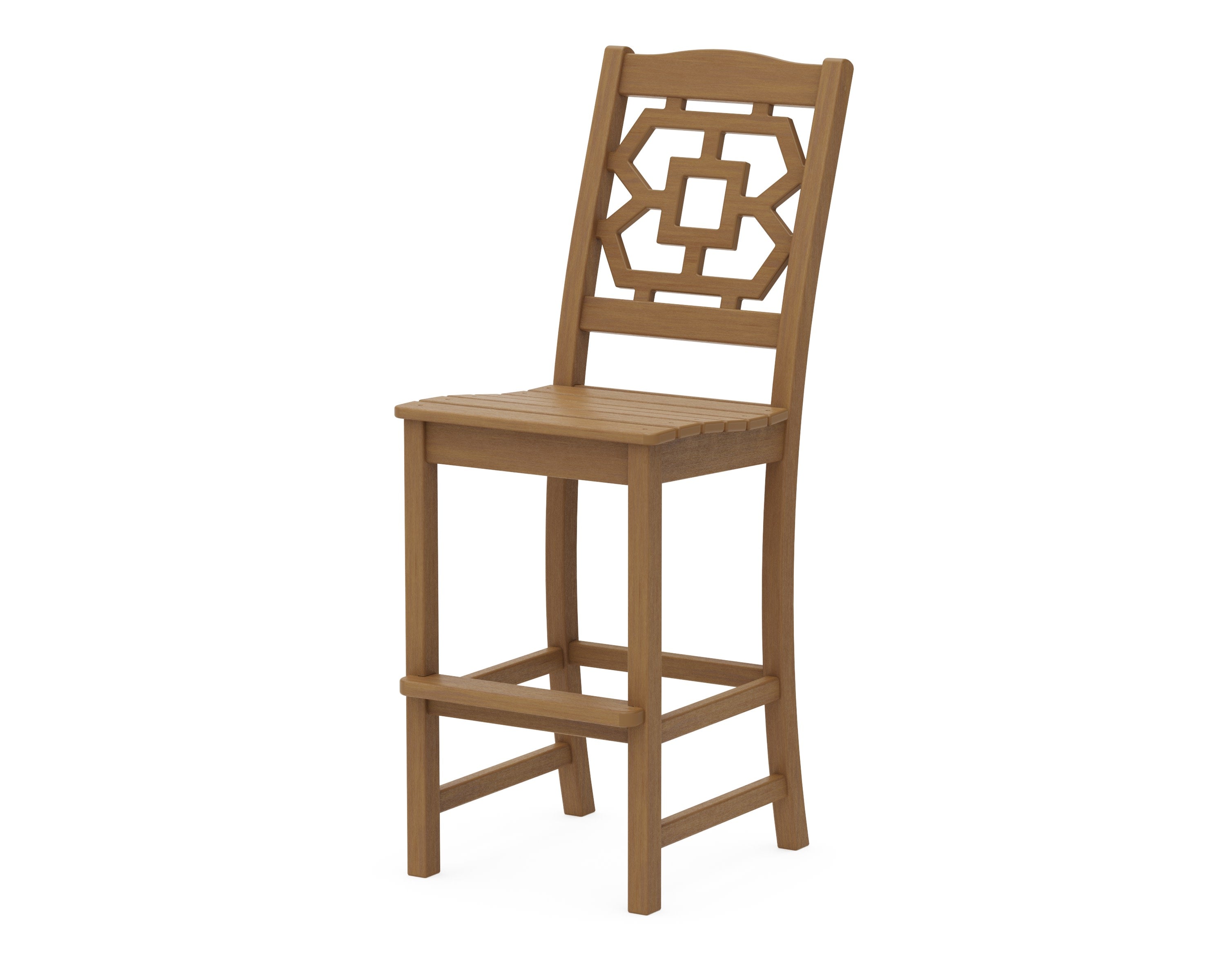 Chinoiserie Bar Side Chair in Natural