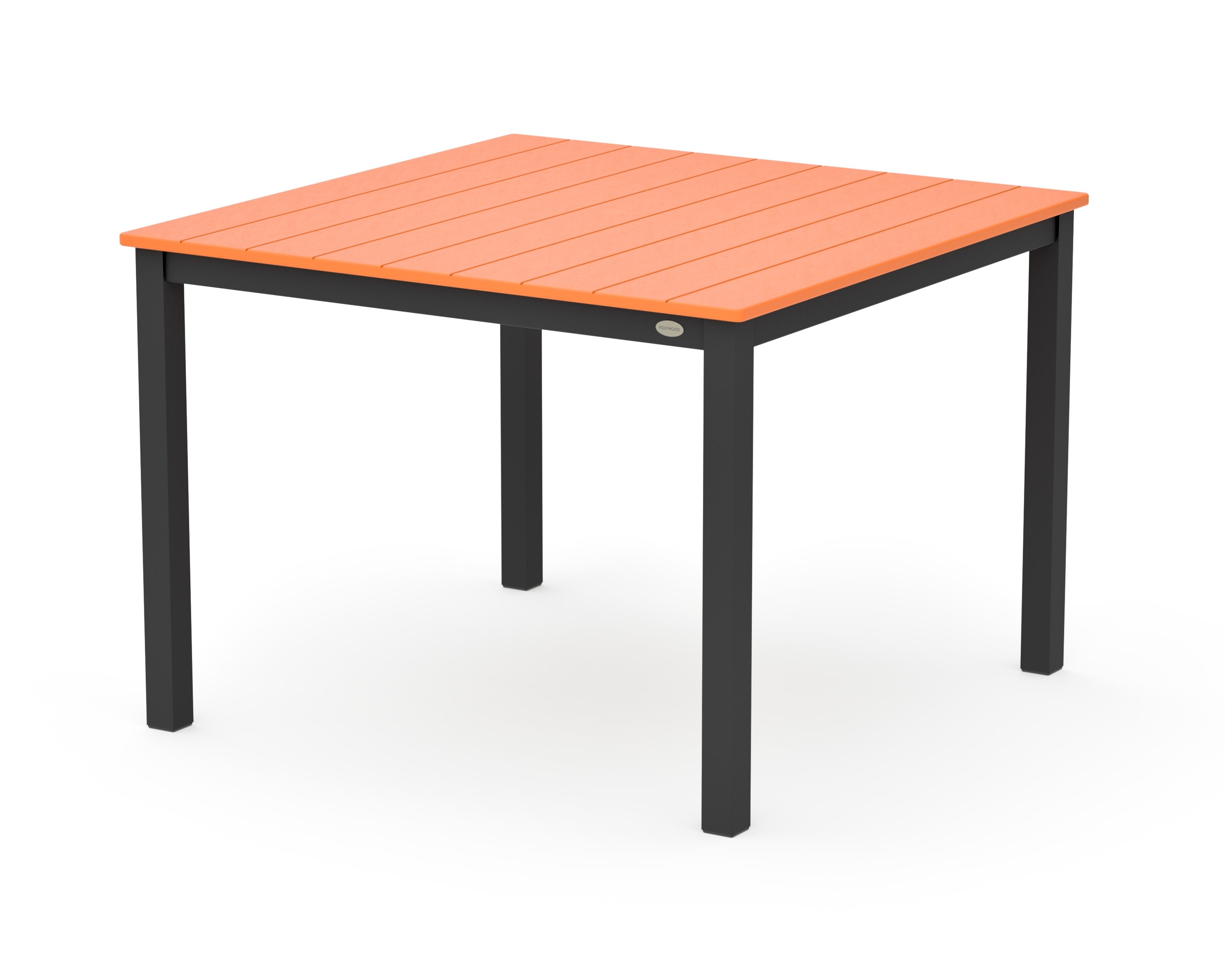 Main Street 42 x 42 Dining Table in Black / Tangerine