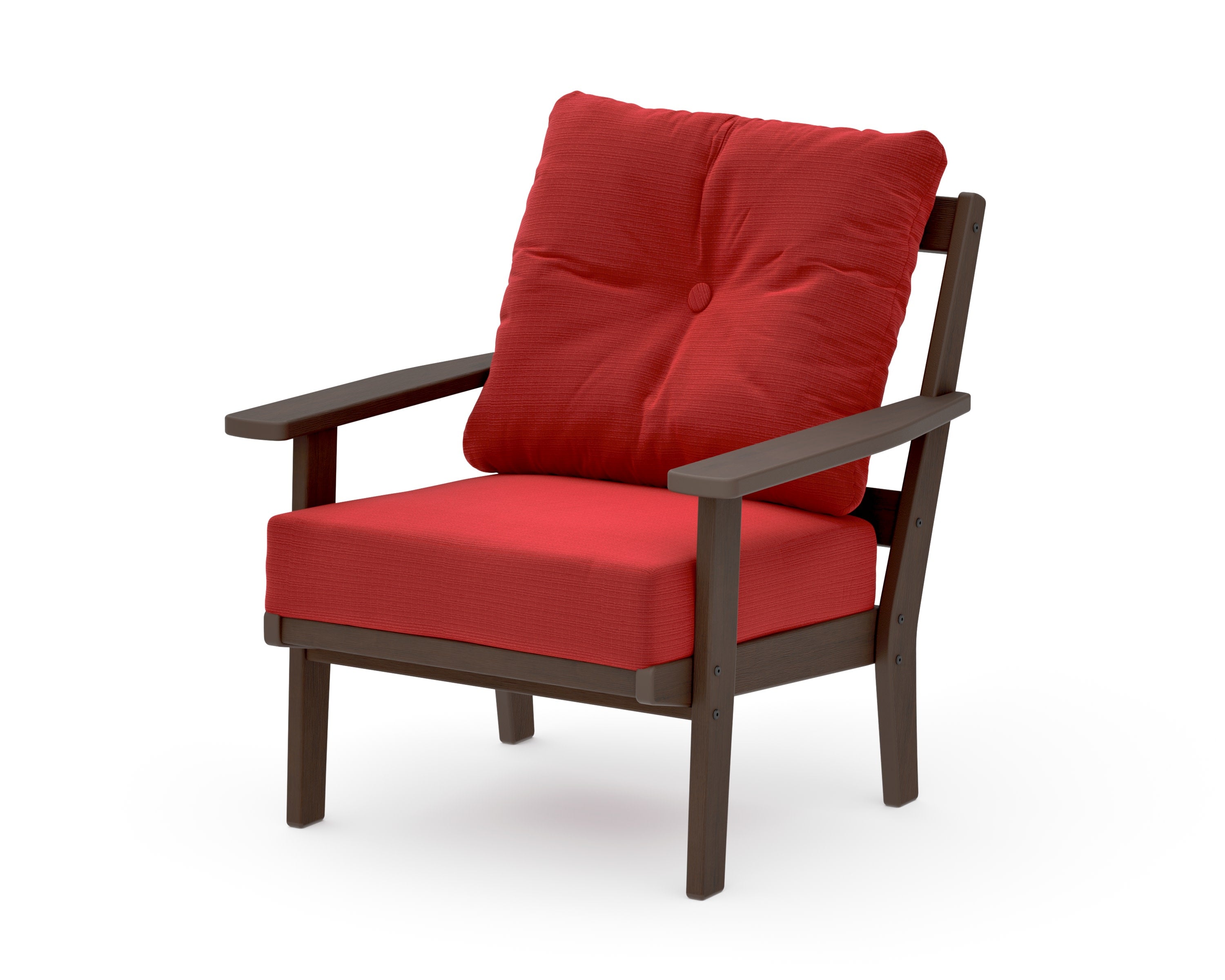 Oxford Deep Seating Chair in Kona / Crimson Linen
