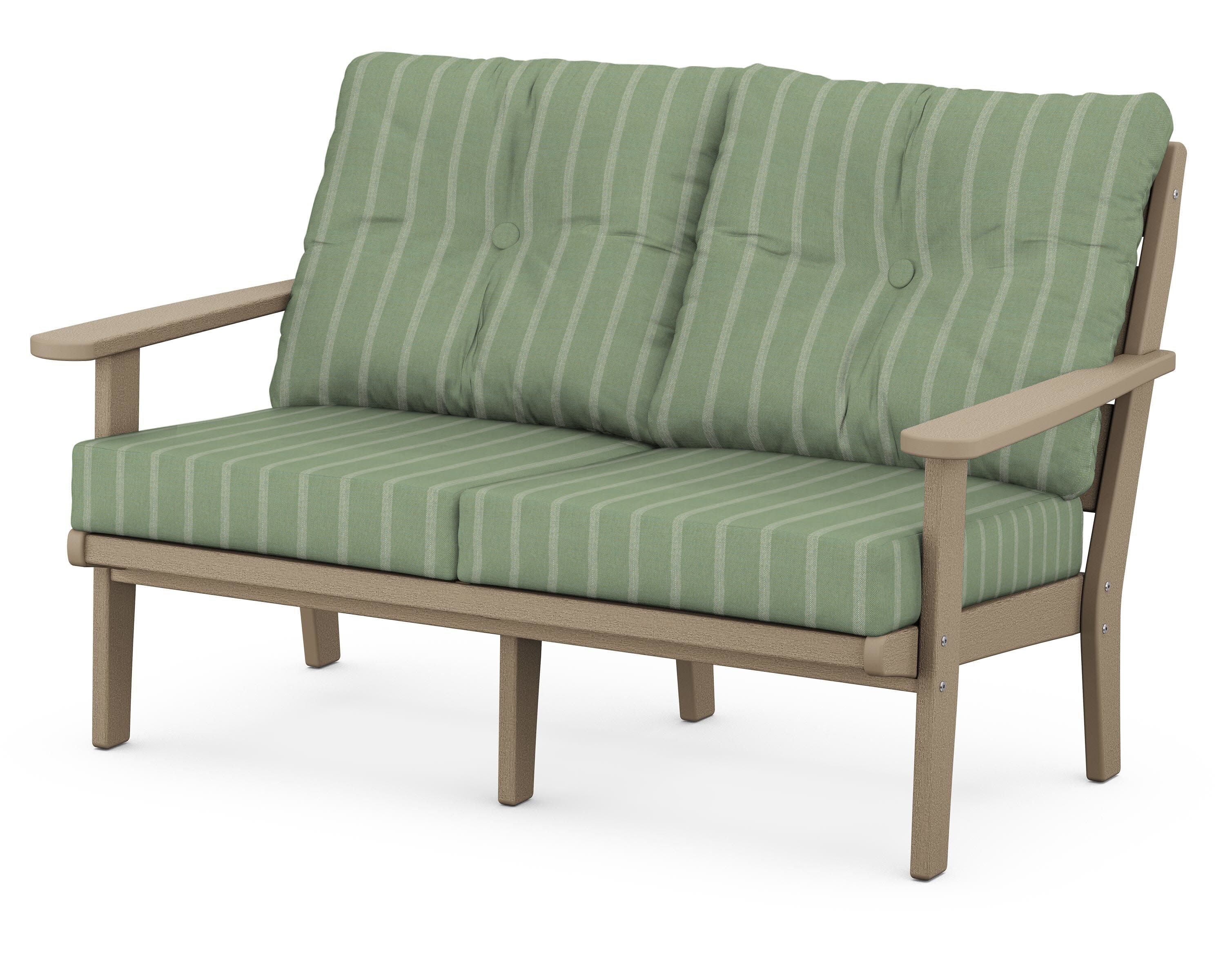 Lakeside Deep Seating Loveseat in Vintage Sahara / Unwind Rainwashed