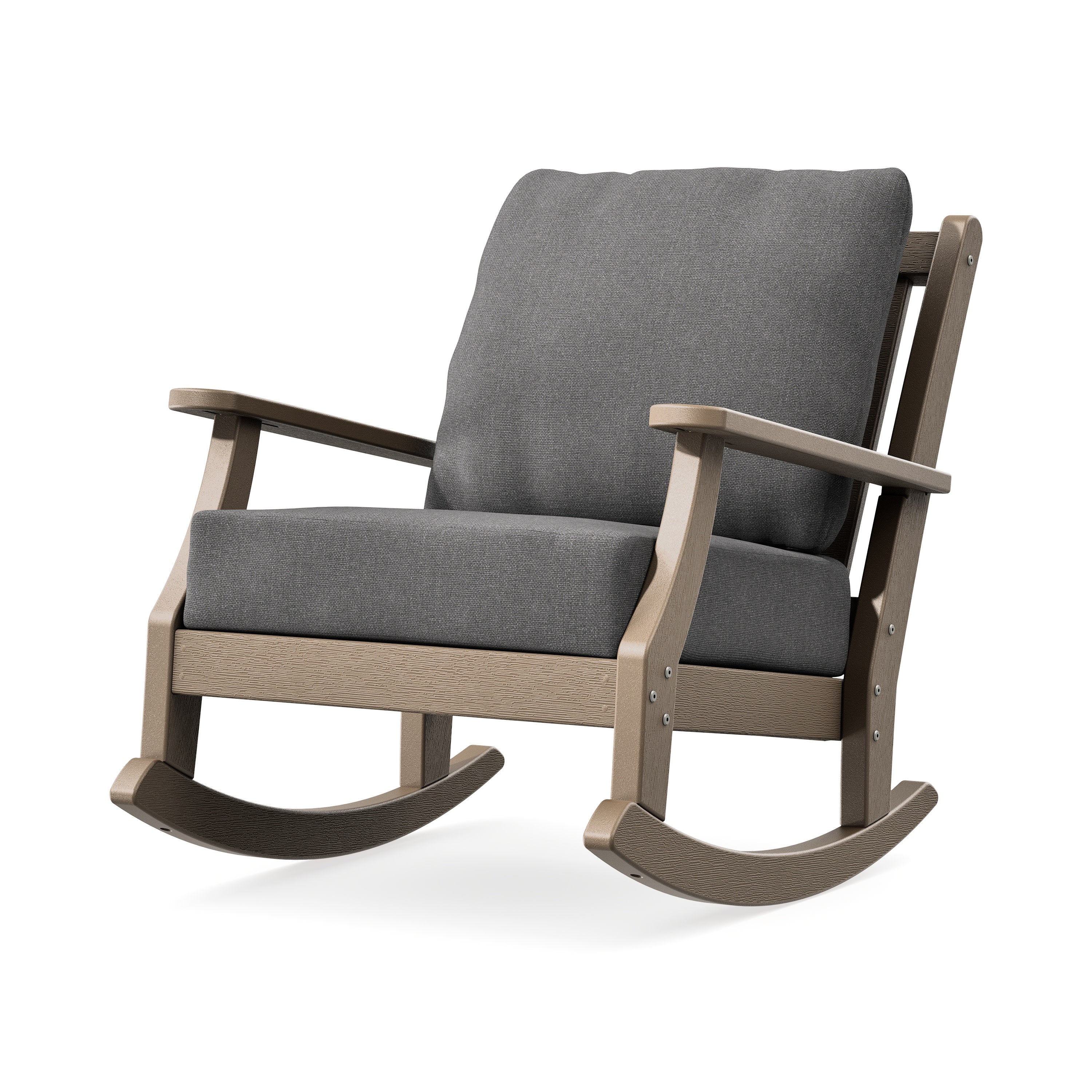 Wovendale Deep Seating Rocking Chair in Vintage Sahara / Ash Charcoal